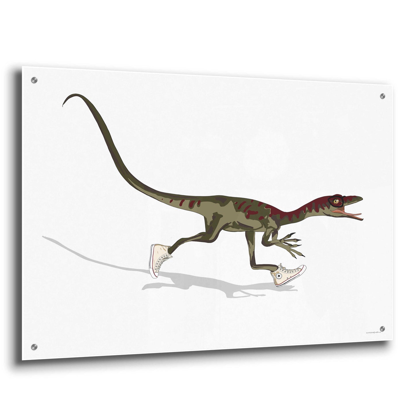 Epic Art 'Dino Dunk' by Kamdon Kreations, Acrylic Glass Wall Art,36x24