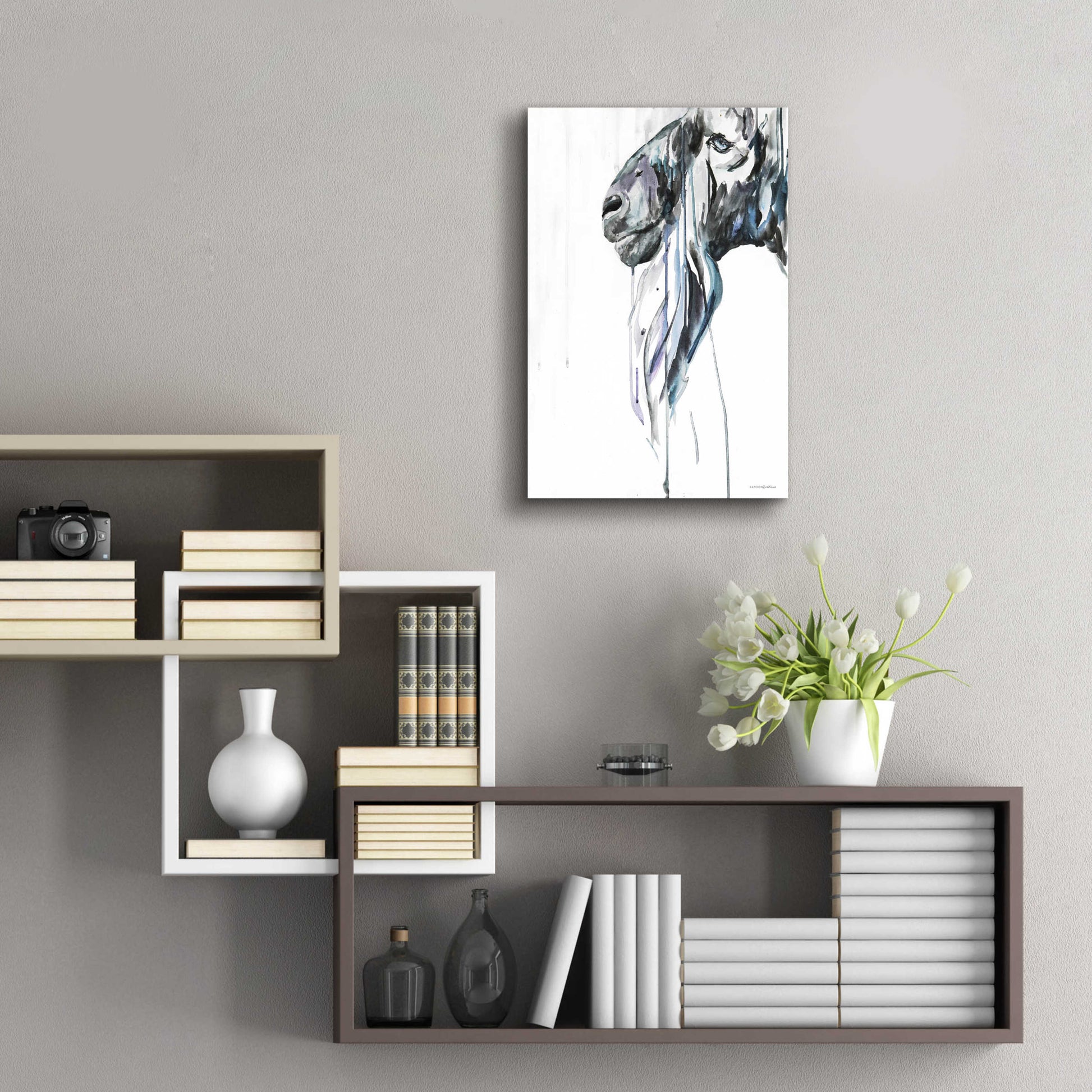 Epic Art 'Goat' by Kamdon Kreations, Acrylic Glass Wall Art,16x24