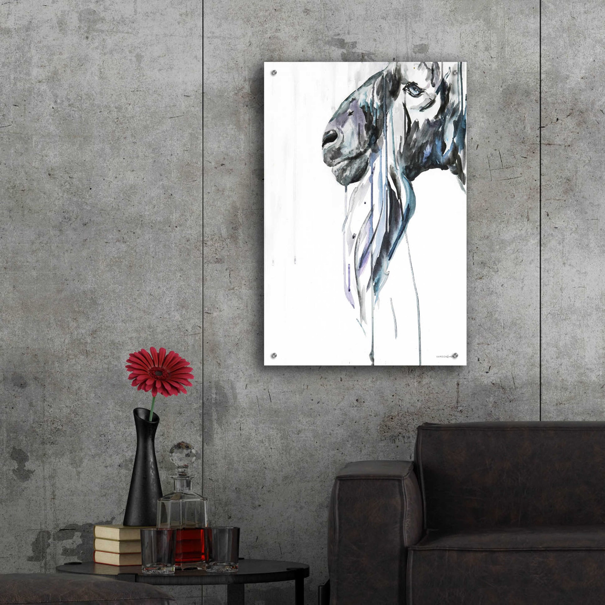 Epic Art 'Goat' by Kamdon Kreations, Acrylic Glass Wall Art,24x36