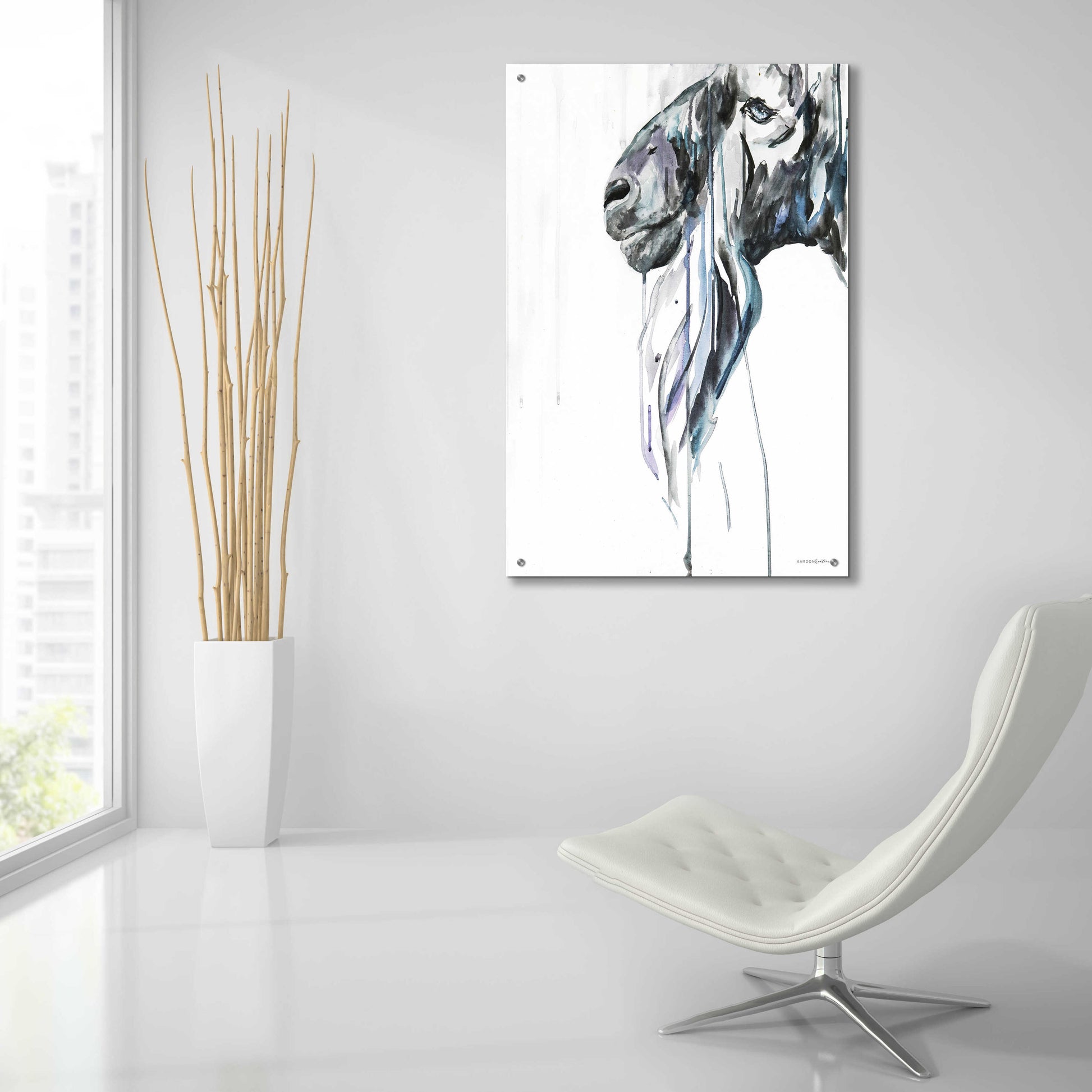 Epic Art 'Goat' by Kamdon Kreations, Acrylic Glass Wall Art,24x36