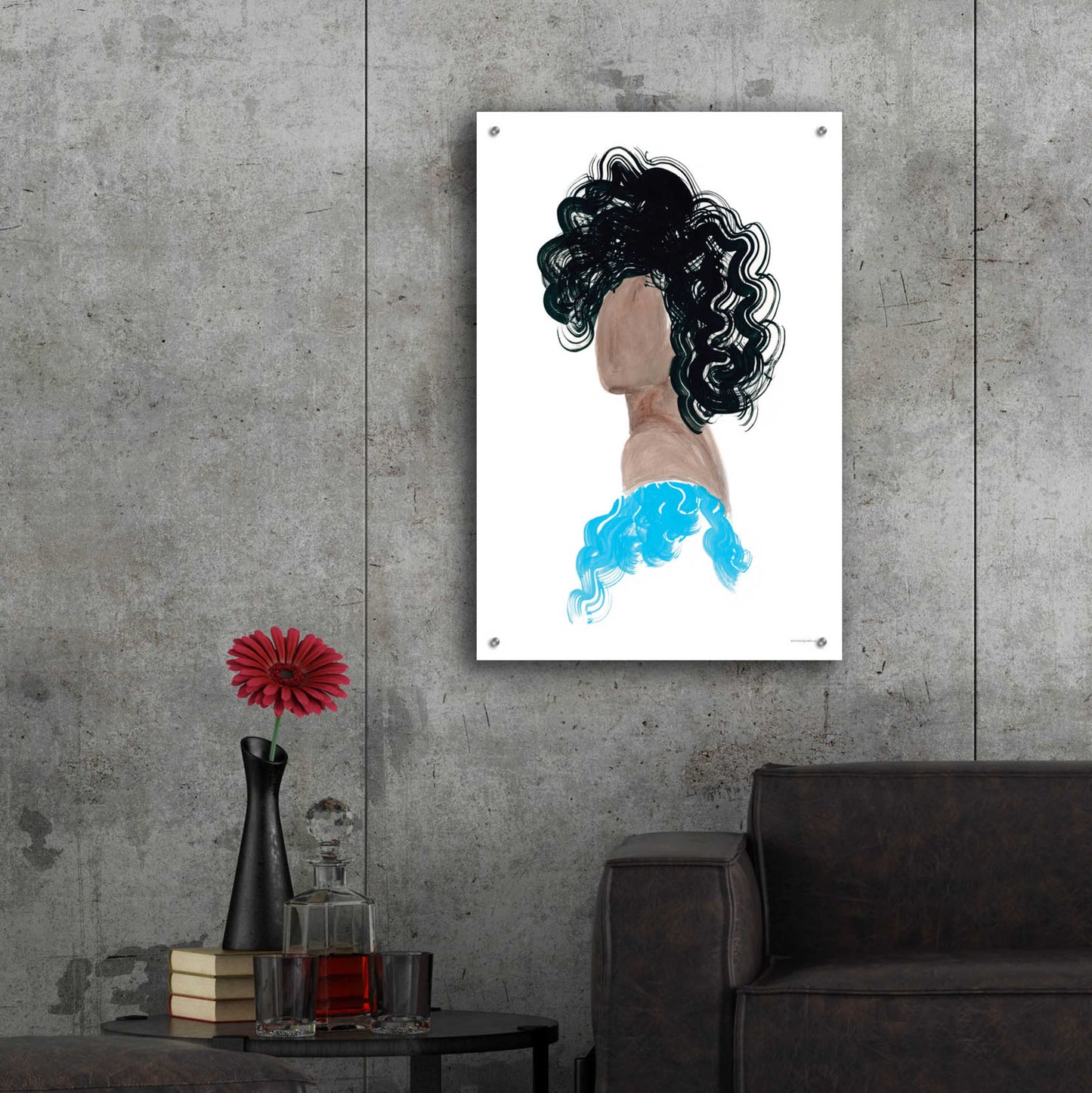 Epic Art 'Sunday Blue Dress' by Kamdon Kreations, Acrylic Glass Wall Art,24x36