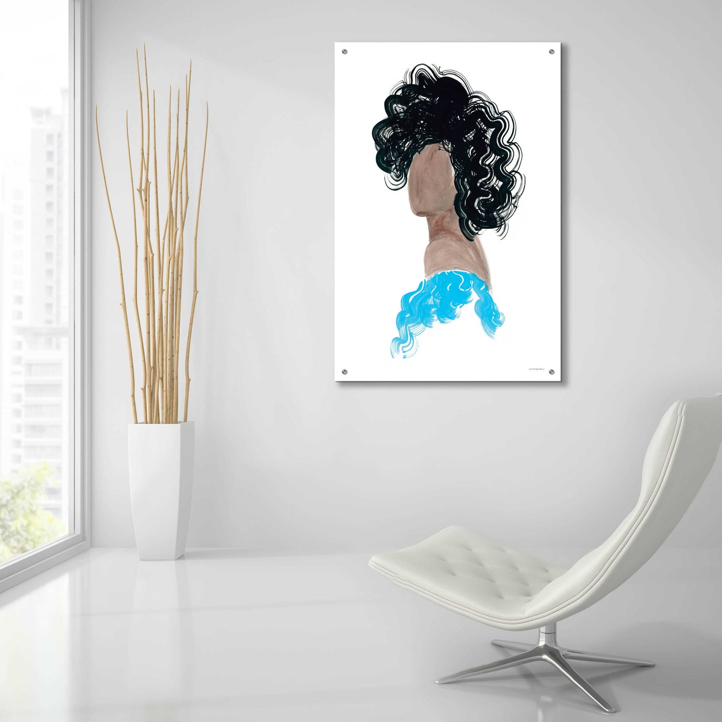 Epic Art 'Sunday Blue Dress' by Kamdon Kreations, Acrylic Glass Wall Art,24x36