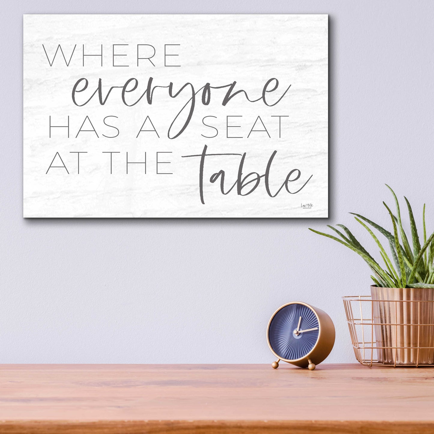 Epic Art 'Everyone Has a Seat at the Table' by Lux + Me Designs, Acrylic Glass Wall Art,16x12