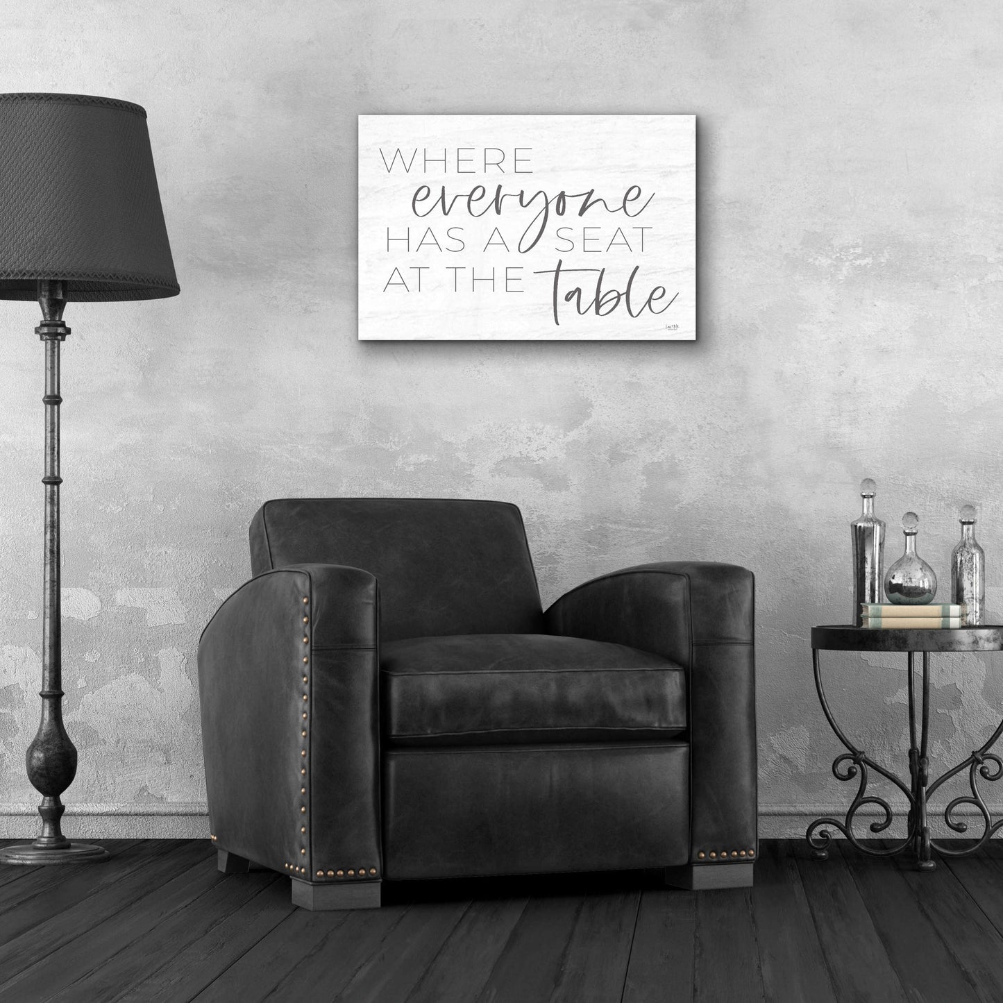 Epic Art 'Everyone Has a Seat at the Table' by Lux + Me Designs, Acrylic Glass Wall Art,24x16