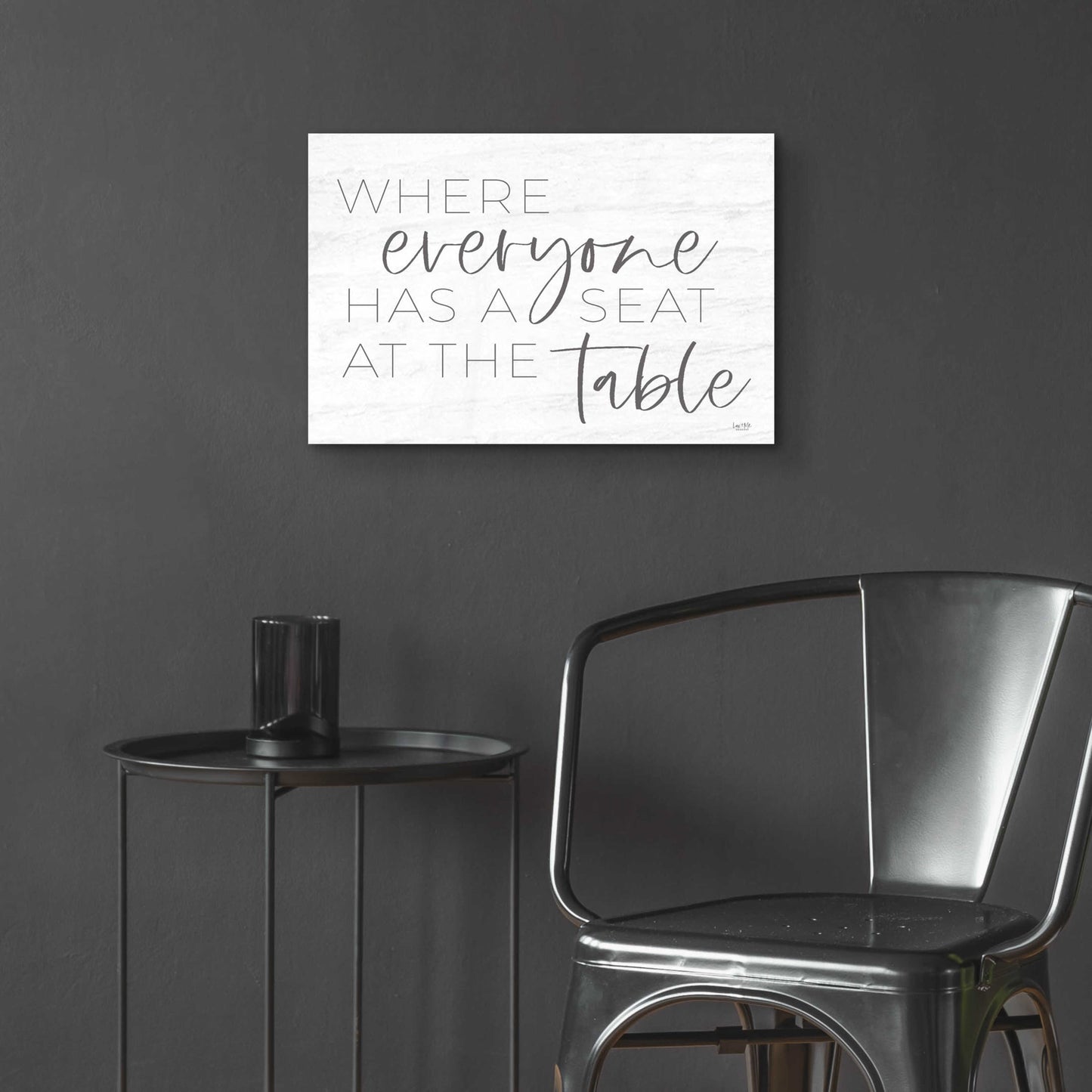 Epic Art 'Everyone Has a Seat at the Table' by Lux + Me Designs, Acrylic Glass Wall Art,24x16