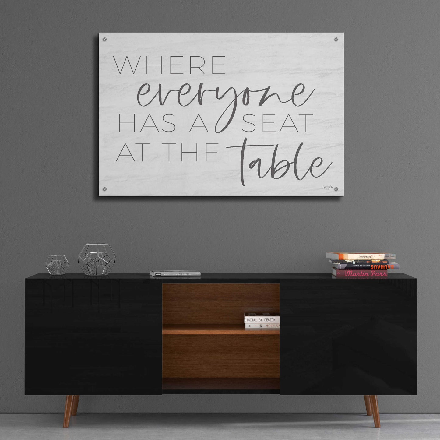 Epic Art 'Everyone Has a Seat at the Table' by Lux + Me Designs, Acrylic Glass Wall Art,36x24