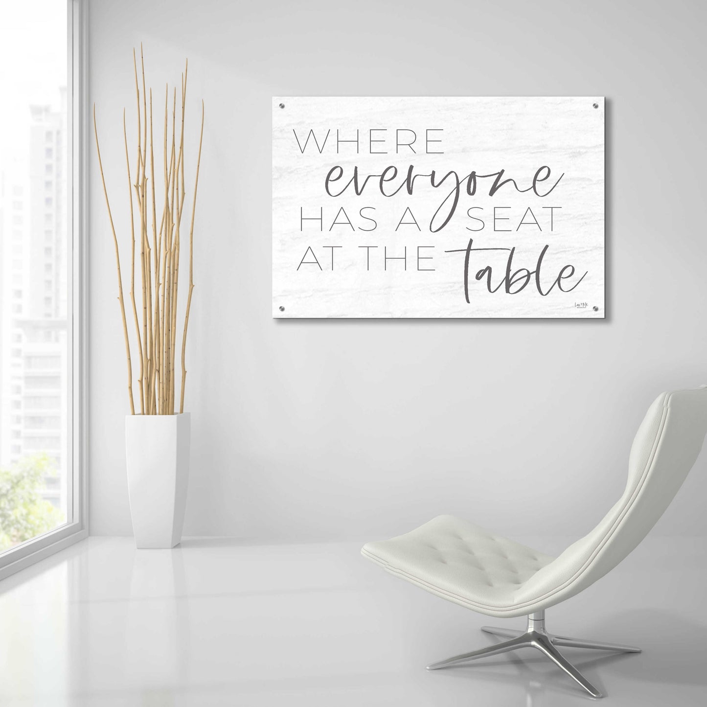 Epic Art 'Everyone Has a Seat at the Table' by Lux + Me Designs, Acrylic Glass Wall Art,36x24