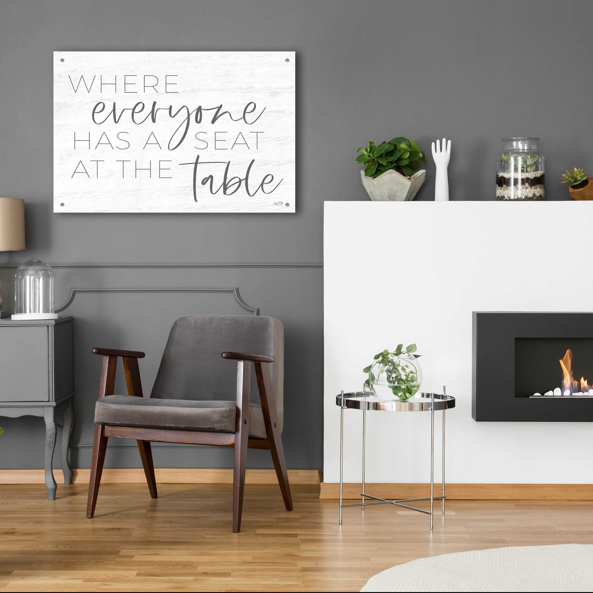 Epic Art 'Everyone Has a Seat at the Table' by Lux + Me Designs, Acrylic Glass Wall Art,36x24