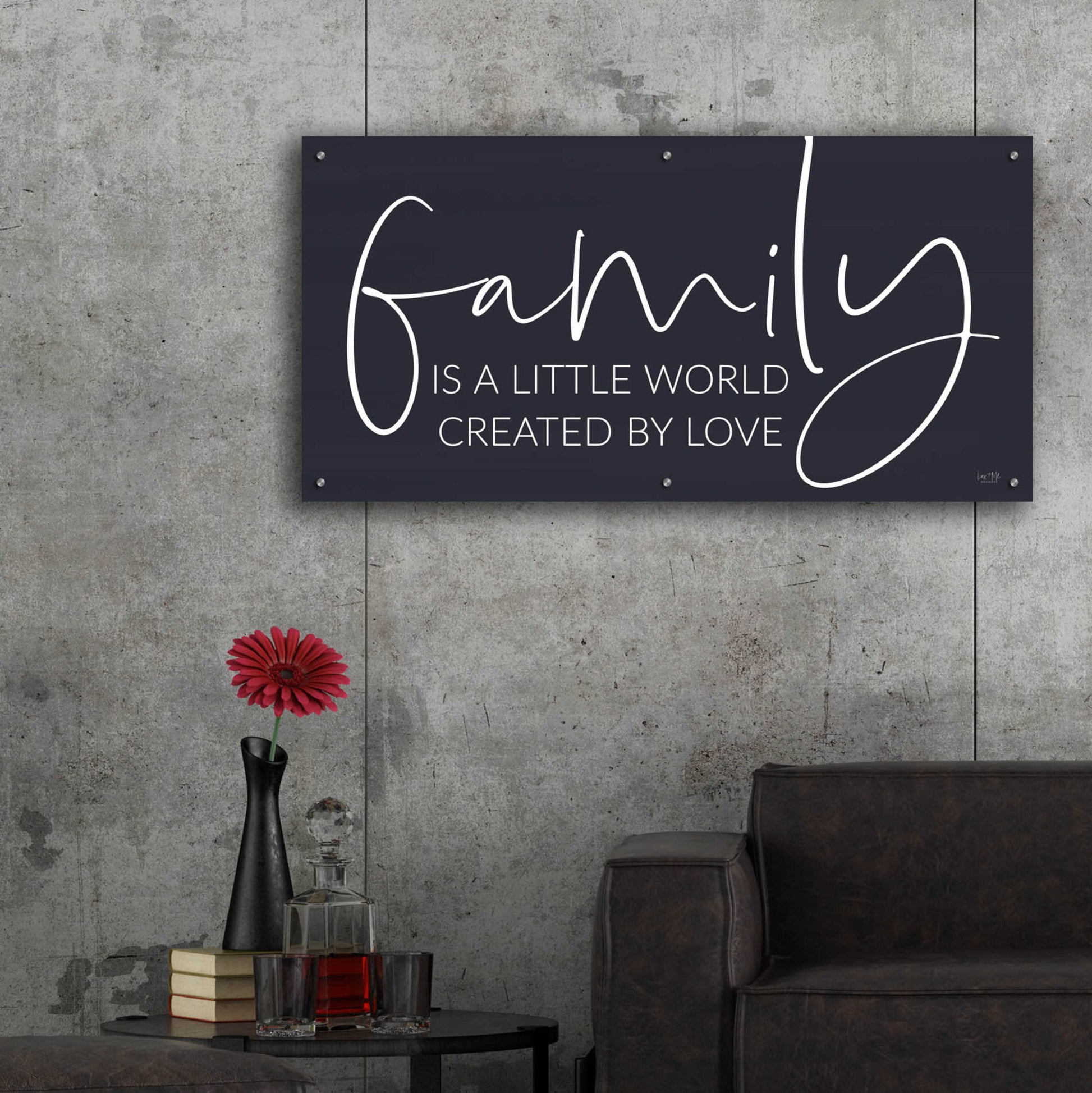 Epic Art 'Family Is…' by Lux + Me Designs, Acrylic Glass Wall Art,48x24