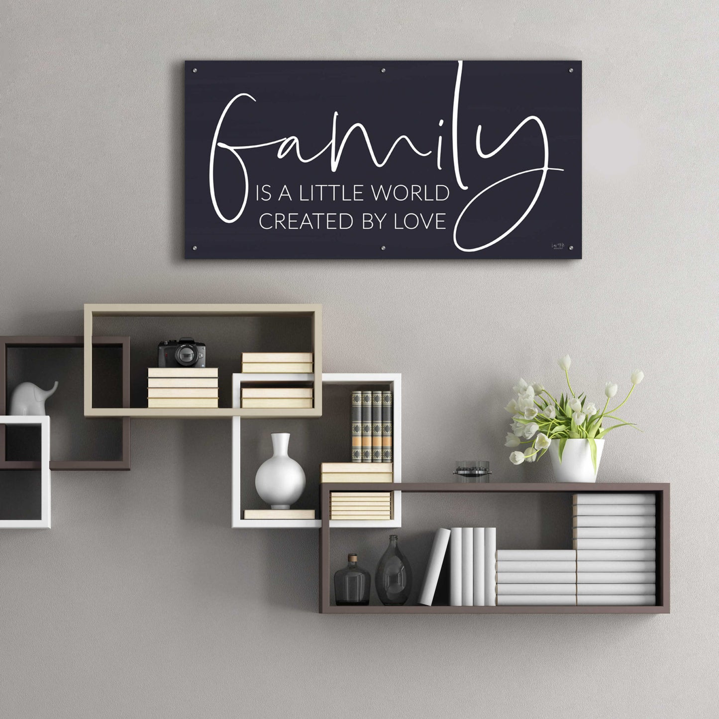 Epic Art 'Family Is…' by Lux + Me Designs, Acrylic Glass Wall Art,48x24