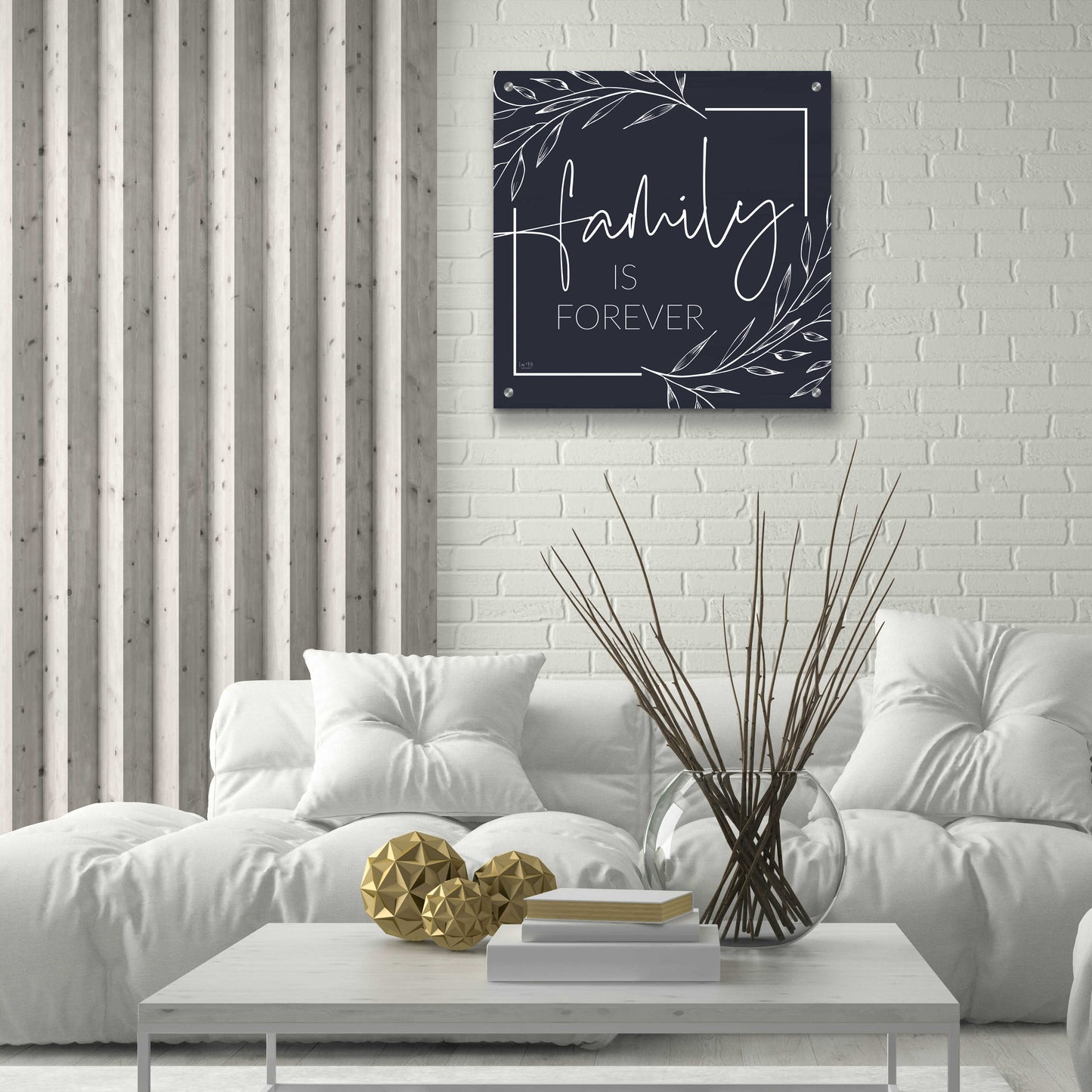 Epic Art 'Family is Forever' by Lux + Me Designs, Acrylic Glass Wall Art,24x24