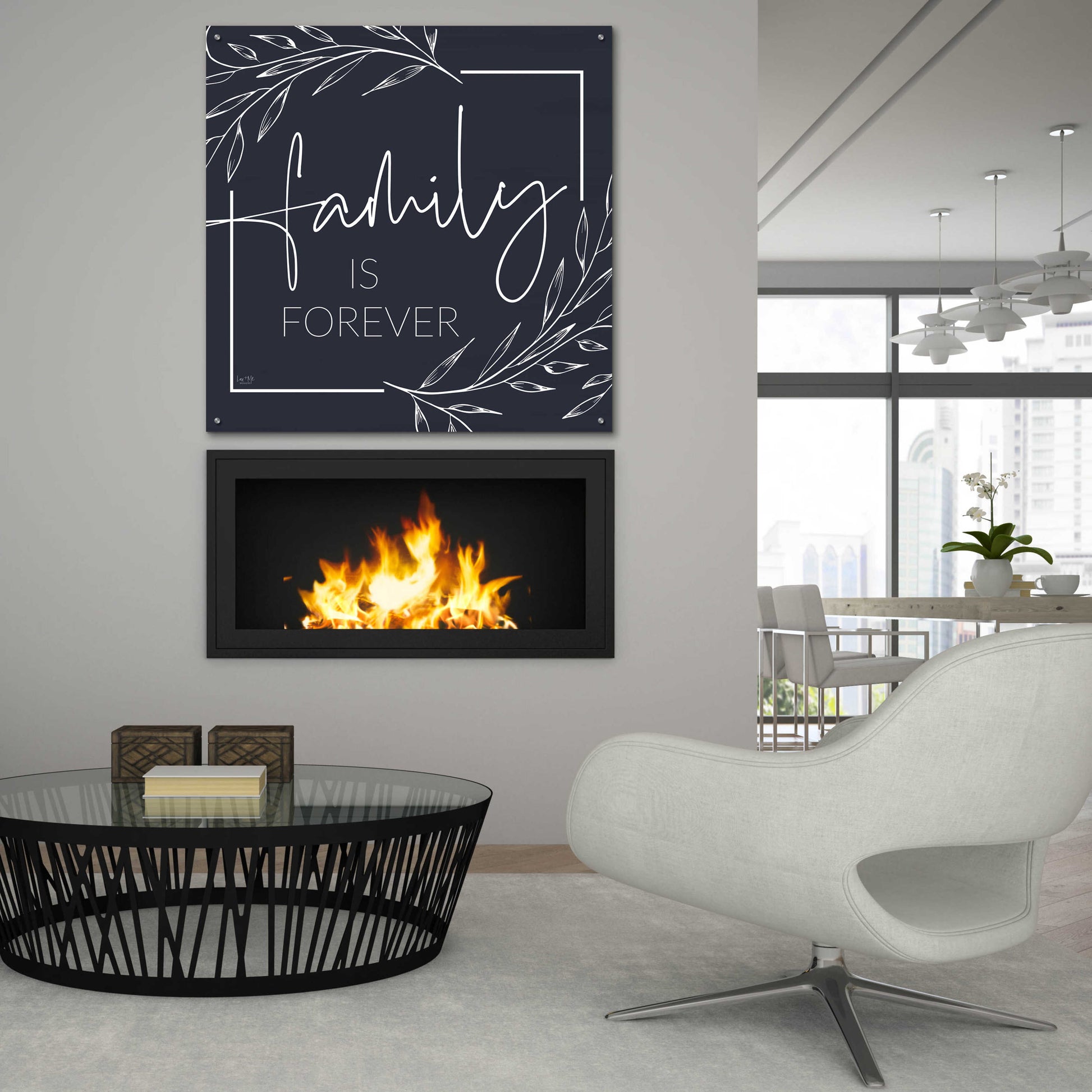 Epic Art 'Family is Forever' by Lux + Me Designs, Acrylic Glass Wall Art,36x36