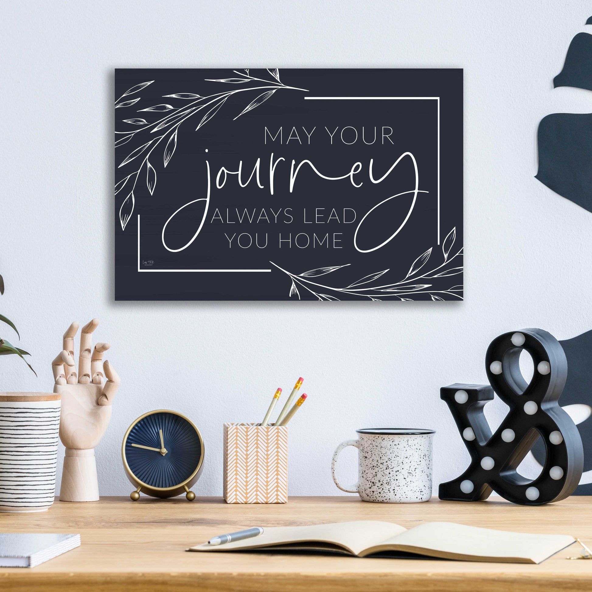 Epic Art 'May Your Journey Lead Home' by Lux + Me Designs, Acrylic Glass Wall Art,16x12