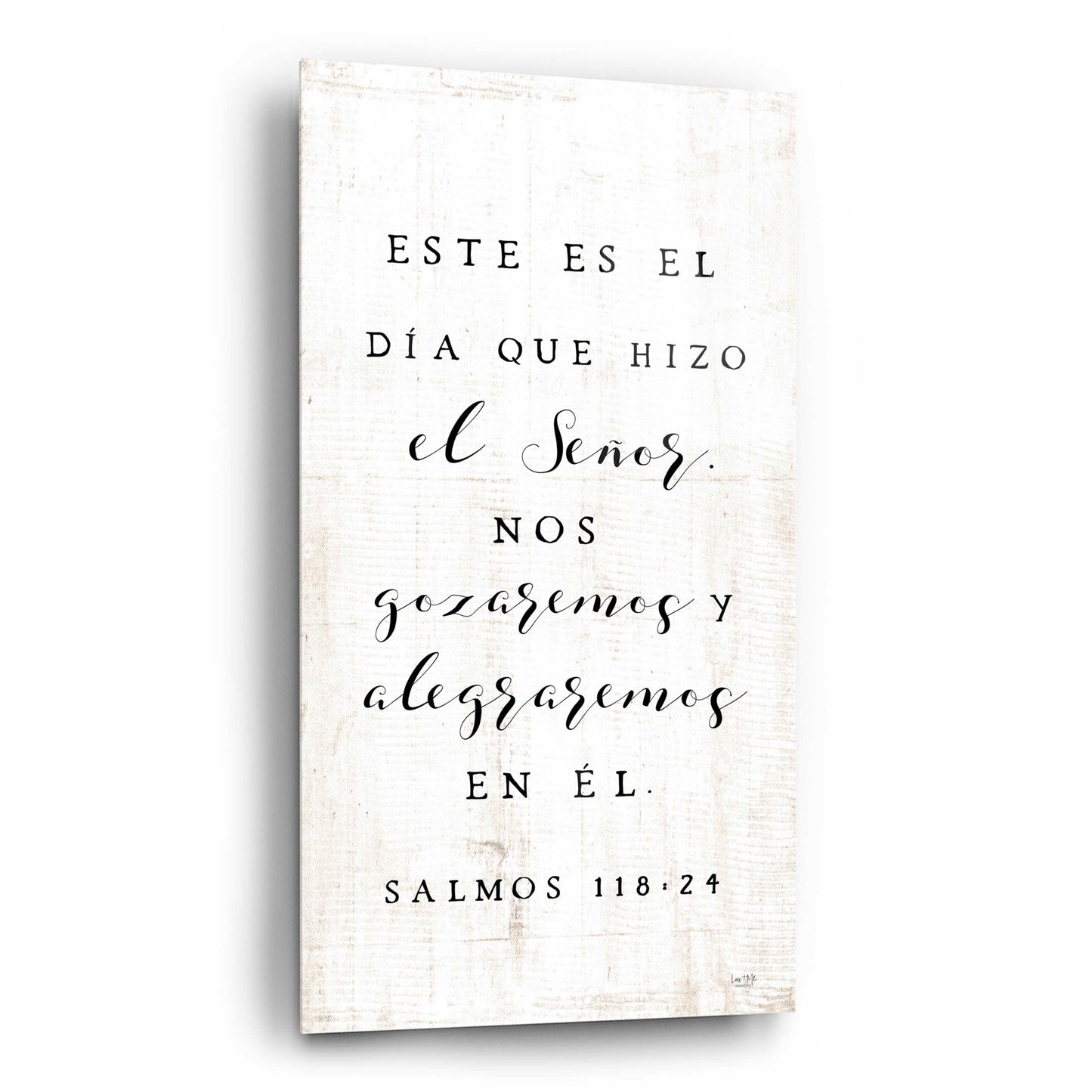 Epic Art 'Psalm 118.24 Spanish' by Lux + Me Designs, Acrylic Glass Wall Art,12x24