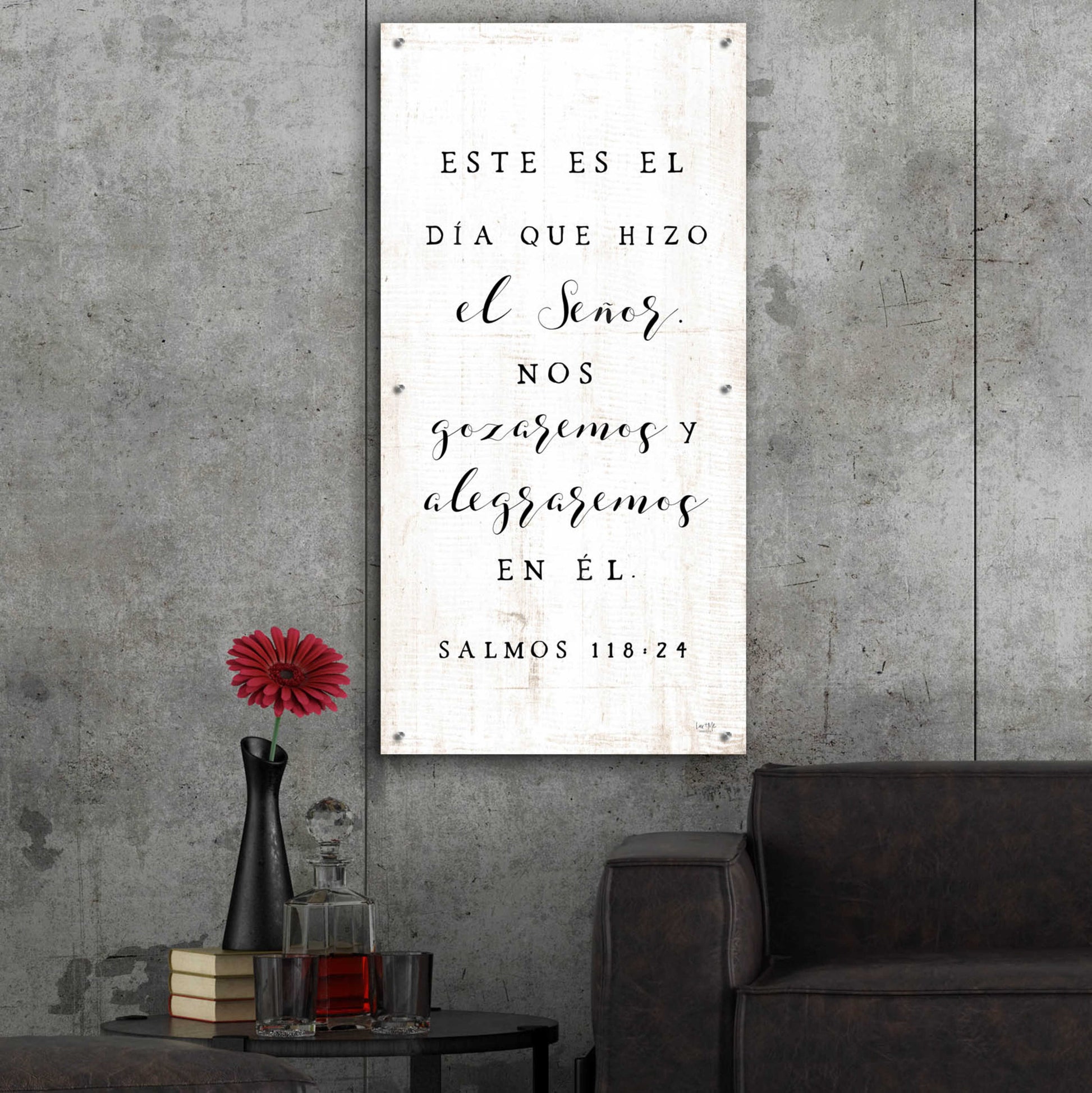 Epic Art 'Psalm 118.24 Spanish' by Lux + Me Designs, Acrylic Glass Wall Art,24x48