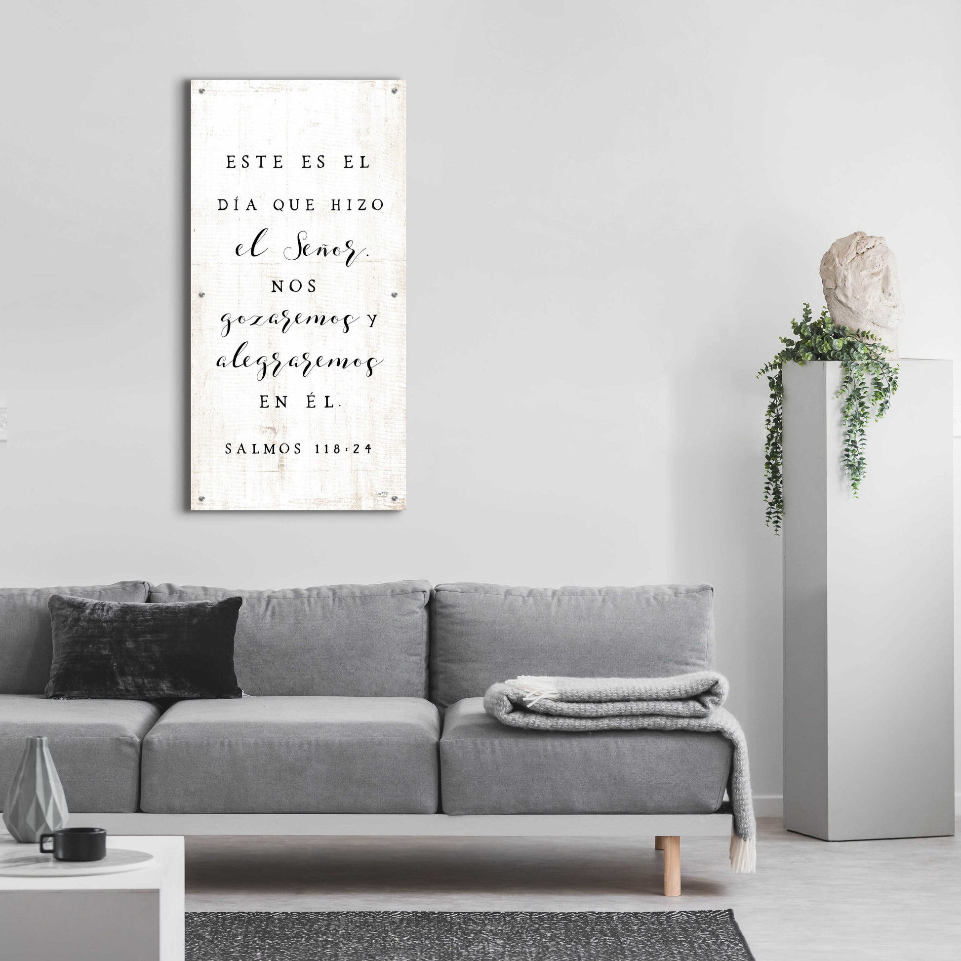 Epic Art 'Psalm 118.24 Spanish' by Lux + Me Designs, Acrylic Glass Wall Art,24x48