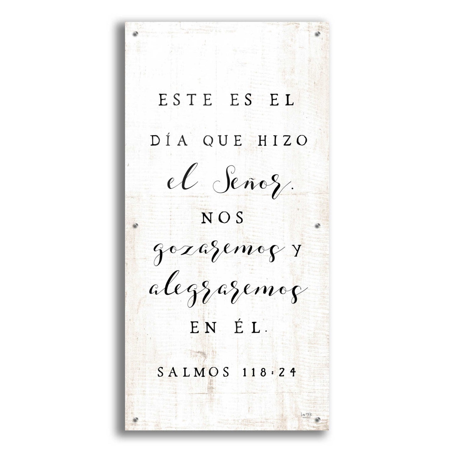 Epic Art 'Psalm 118.24 Spanish' by Lux + Me Designs, Acrylic Glass Wall Art,24x48