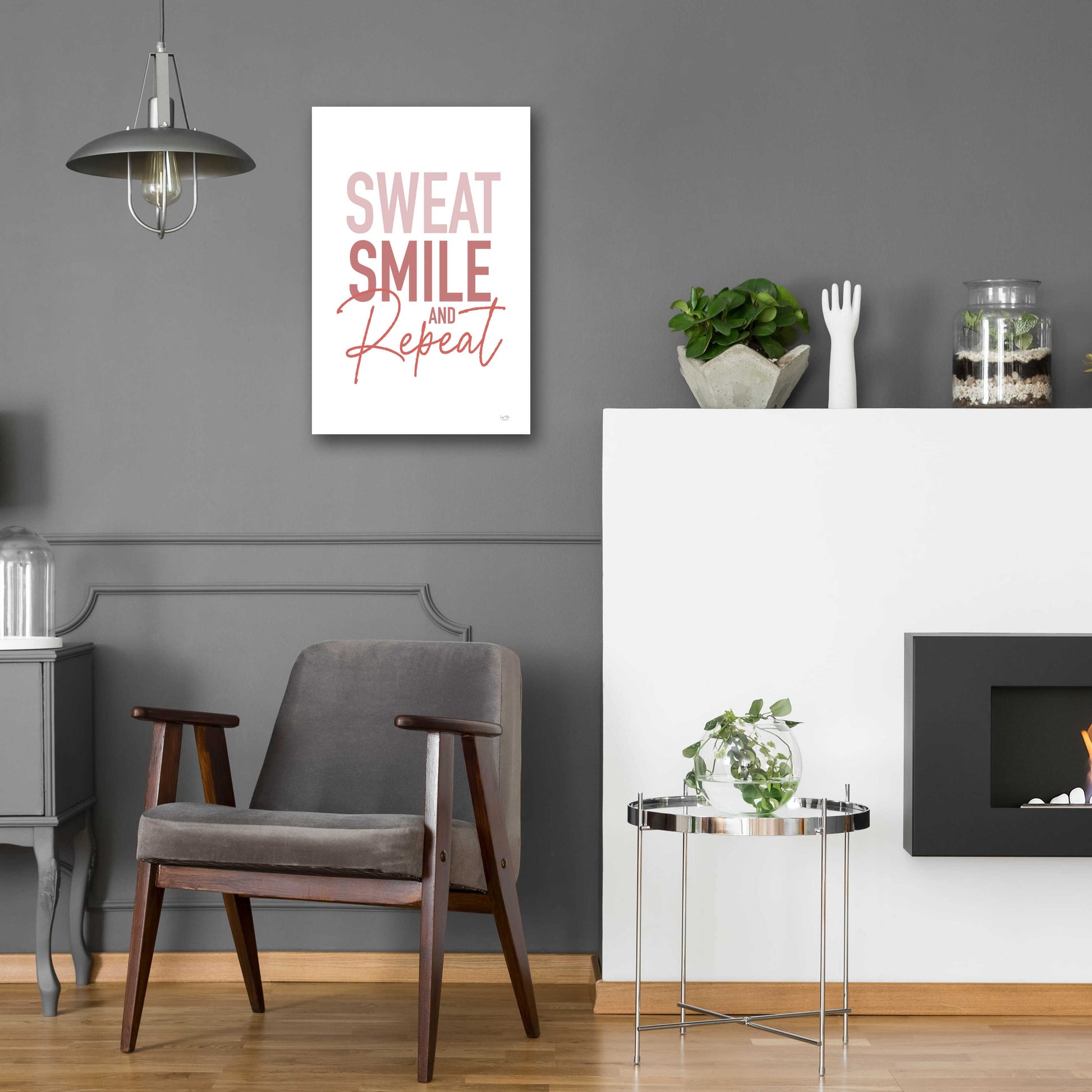 Epic Art 'Sweat, Smile and Repeat' by Lux + Me Designs, Acrylic Glass Wall Art,16x24