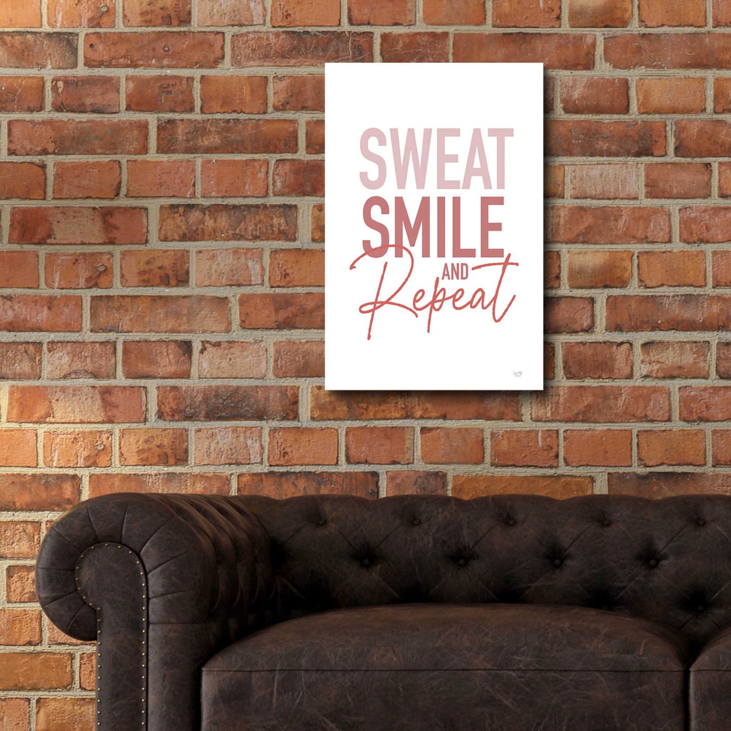 Epic Art 'Sweat, Smile and Repeat' by Lux + Me Designs, Acrylic Glass Wall Art,16x24