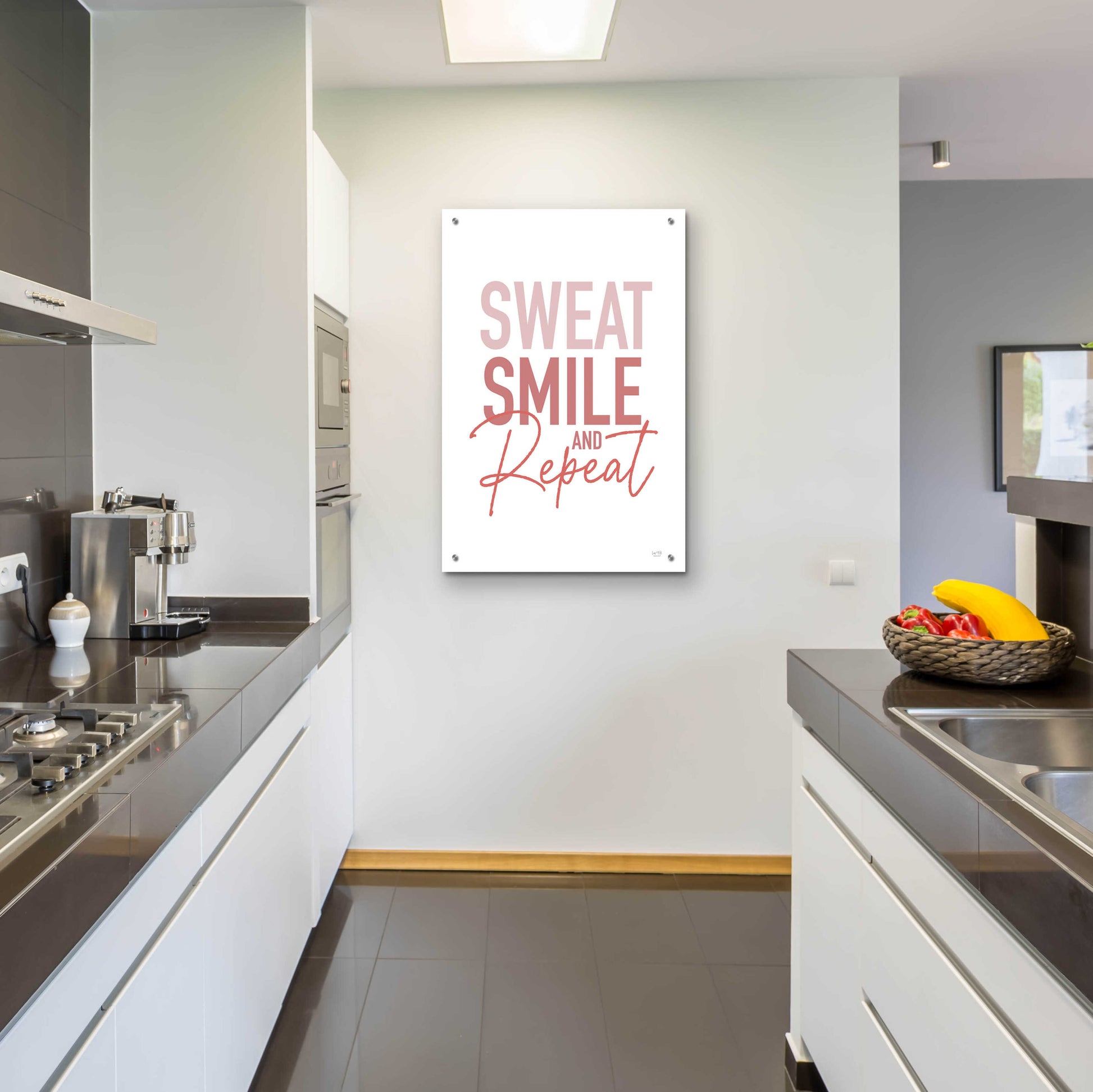 Epic Art 'Sweat, Smile and Repeat' by Lux + Me Designs, Acrylic Glass Wall Art,24x36