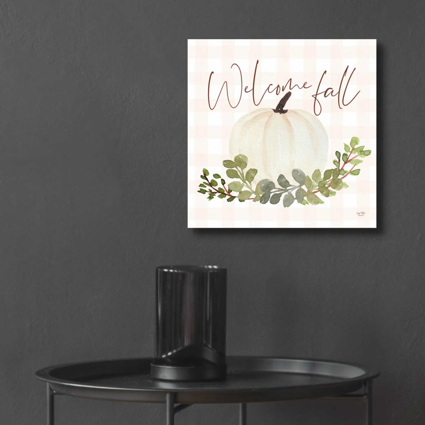 Epic Art 'Welcome Fall Pumpkin' by Lux + Me Designs, Acrylic Glass Wall Art,12x12