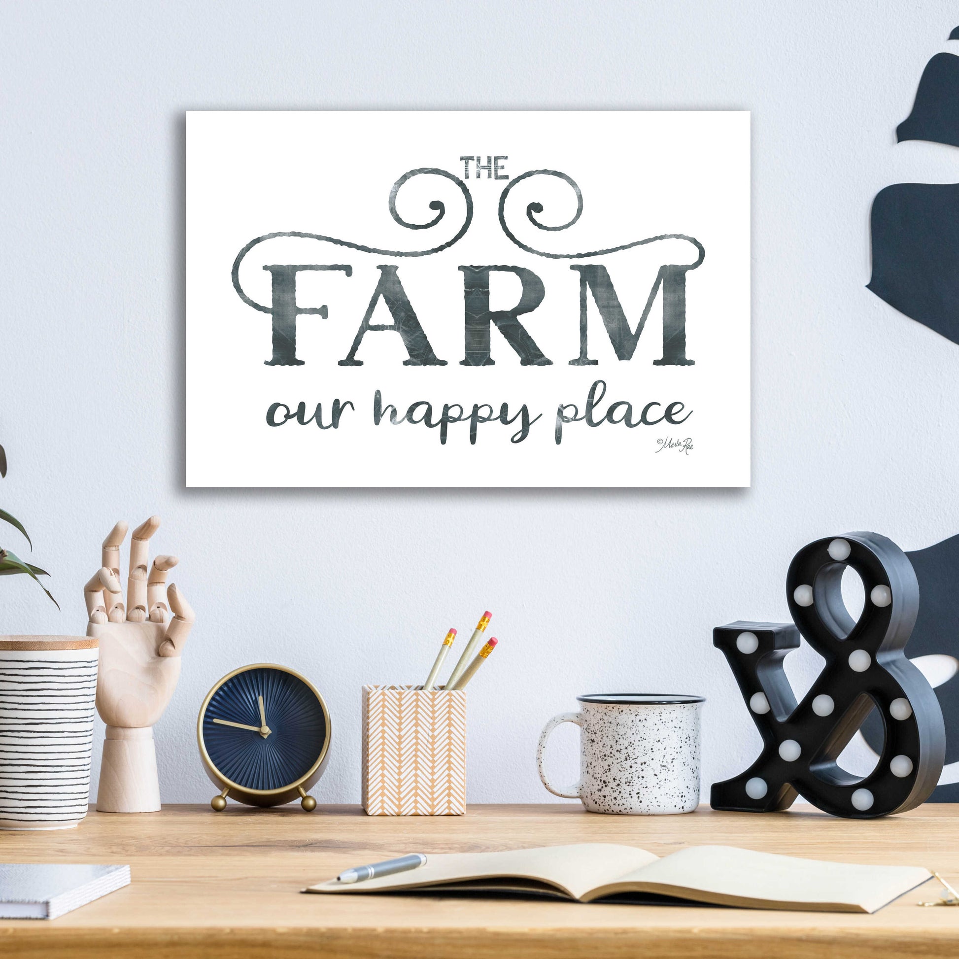 Epic Art 'The Farm - Our Happy Place' by Marla Rae, Acrylic Glass Wall Art,16x12