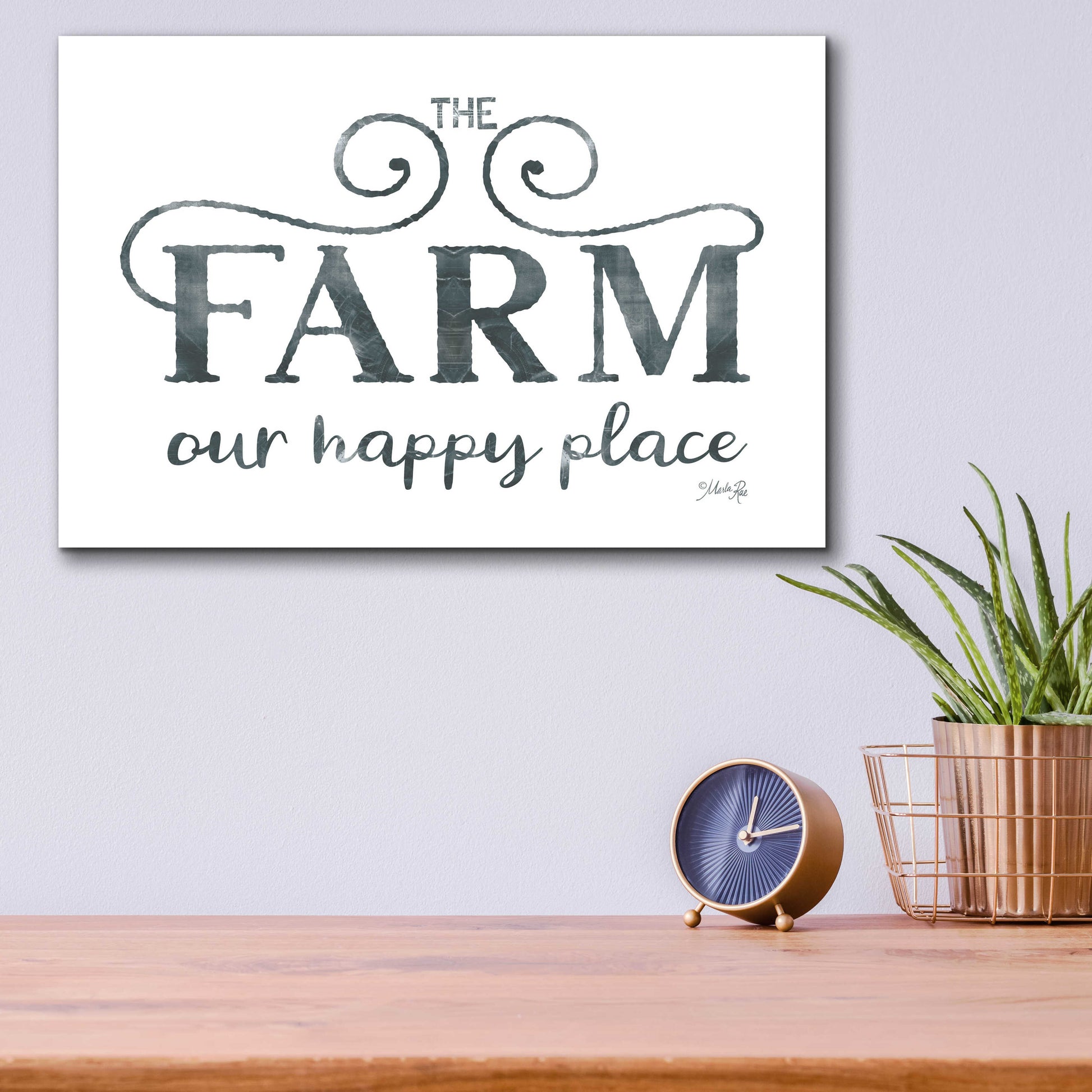 Epic Art 'The Farm - Our Happy Place' by Marla Rae, Acrylic Glass Wall Art,16x12