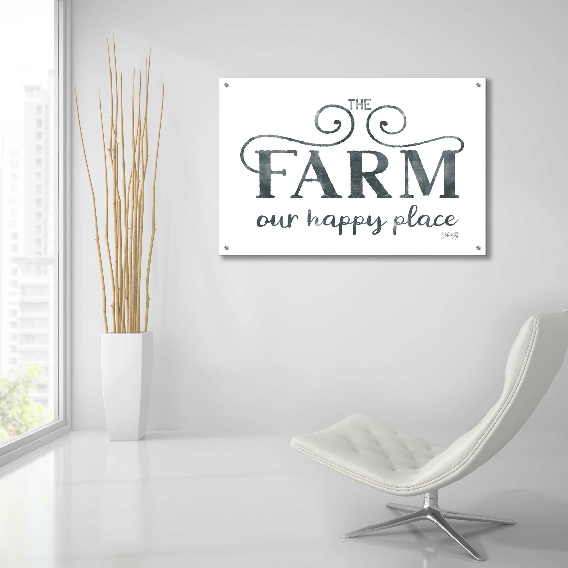 Epic Art 'The Farm - Our Happy Place' by Marla Rae, Acrylic Glass Wall Art,36x24