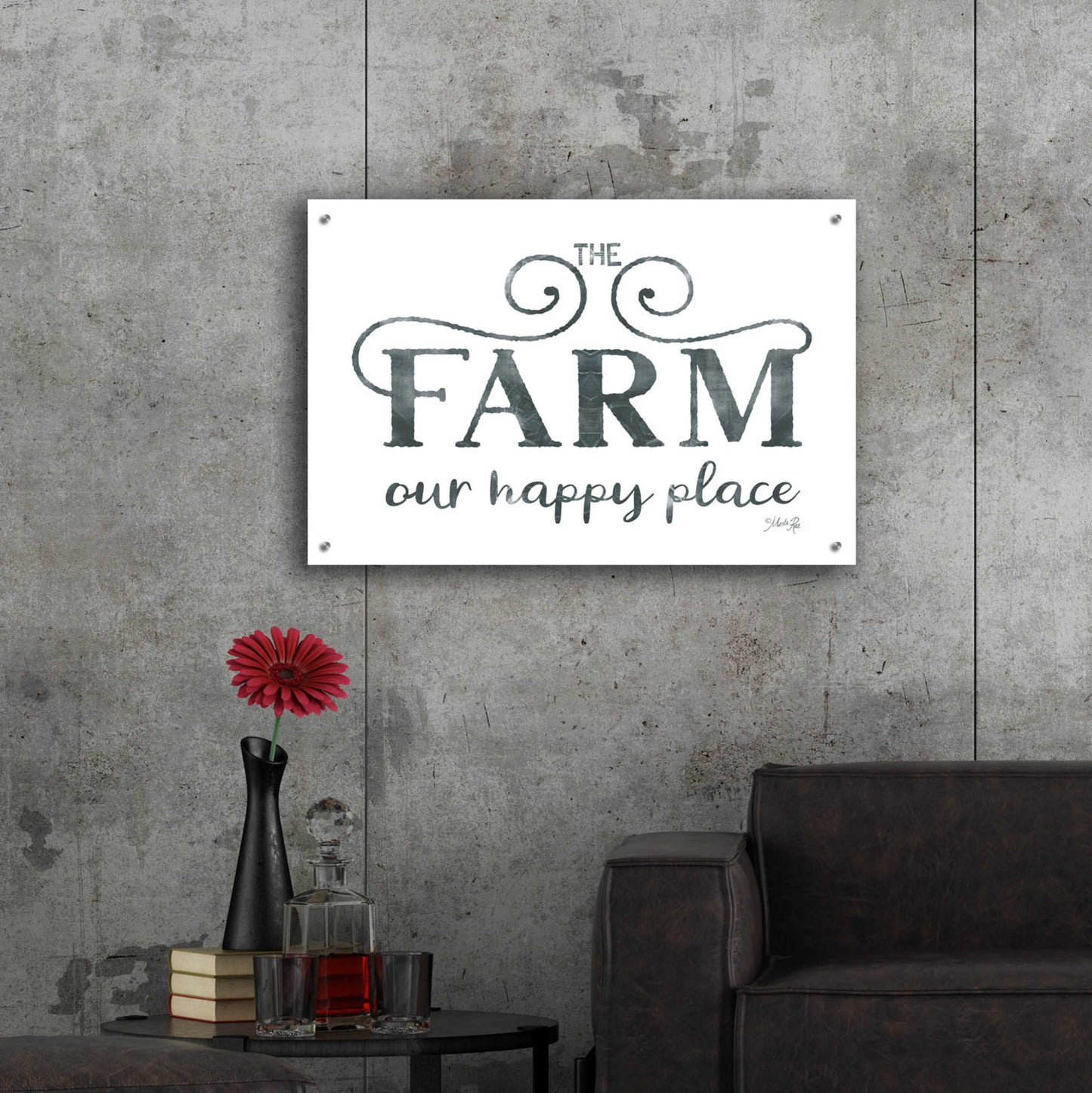 Epic Art 'The Farm - Our Happy Place' by Marla Rae, Acrylic Glass Wall Art,36x24