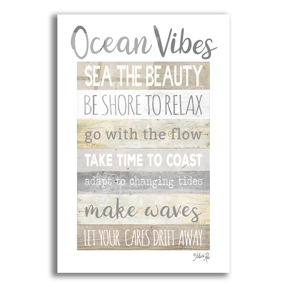 Epic Art 'Ocean Vibes' by Marla Rae, Acrylic Glass Wall Art