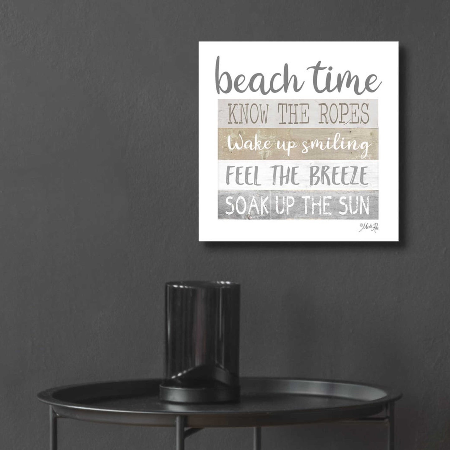 Epic Art 'Beach Time' by Marla Rae, Acrylic Glass Wall Art,12x12