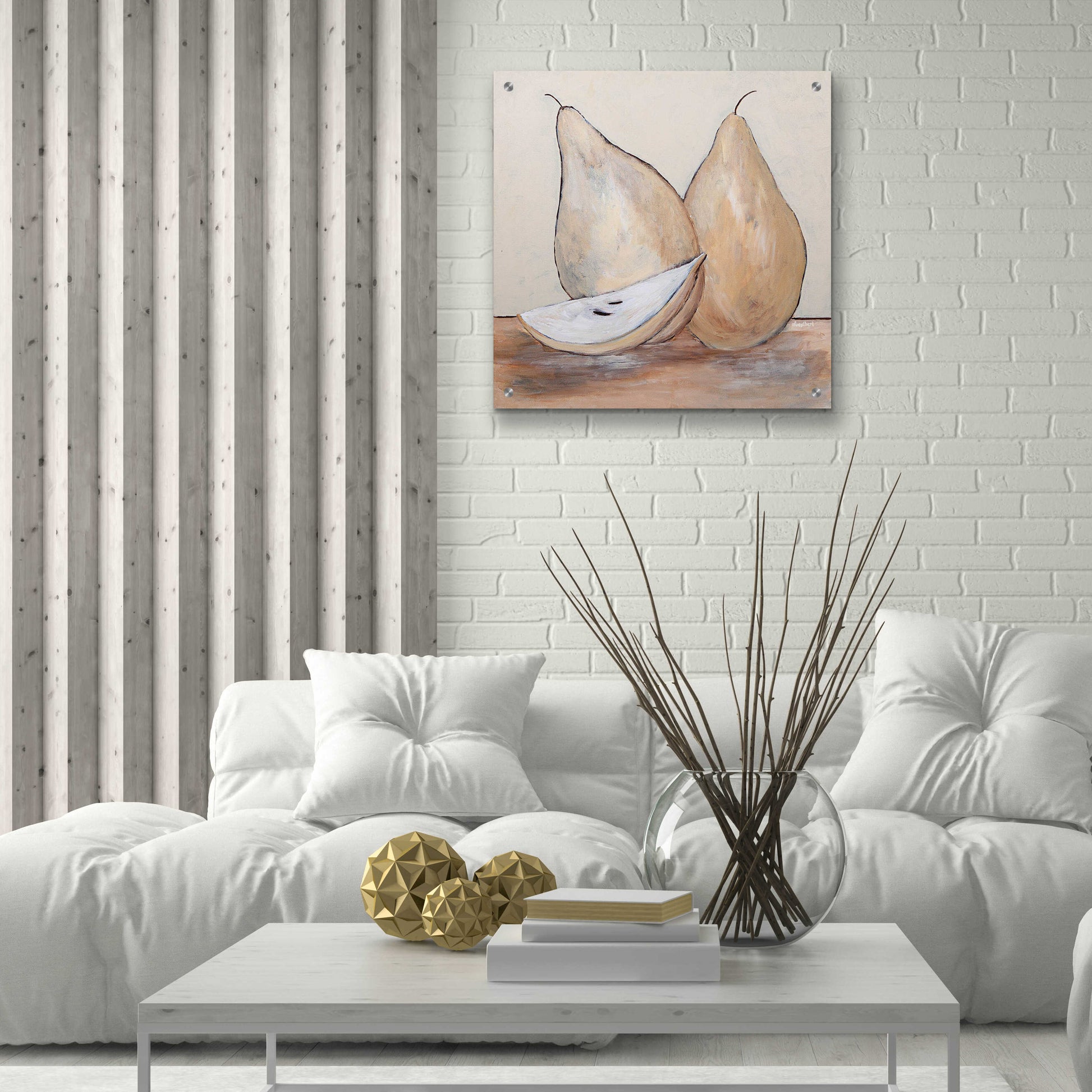 Epic Art 'Pair of Pears' by Roey Ebert, Acrylic Glass Wall Art,24x24