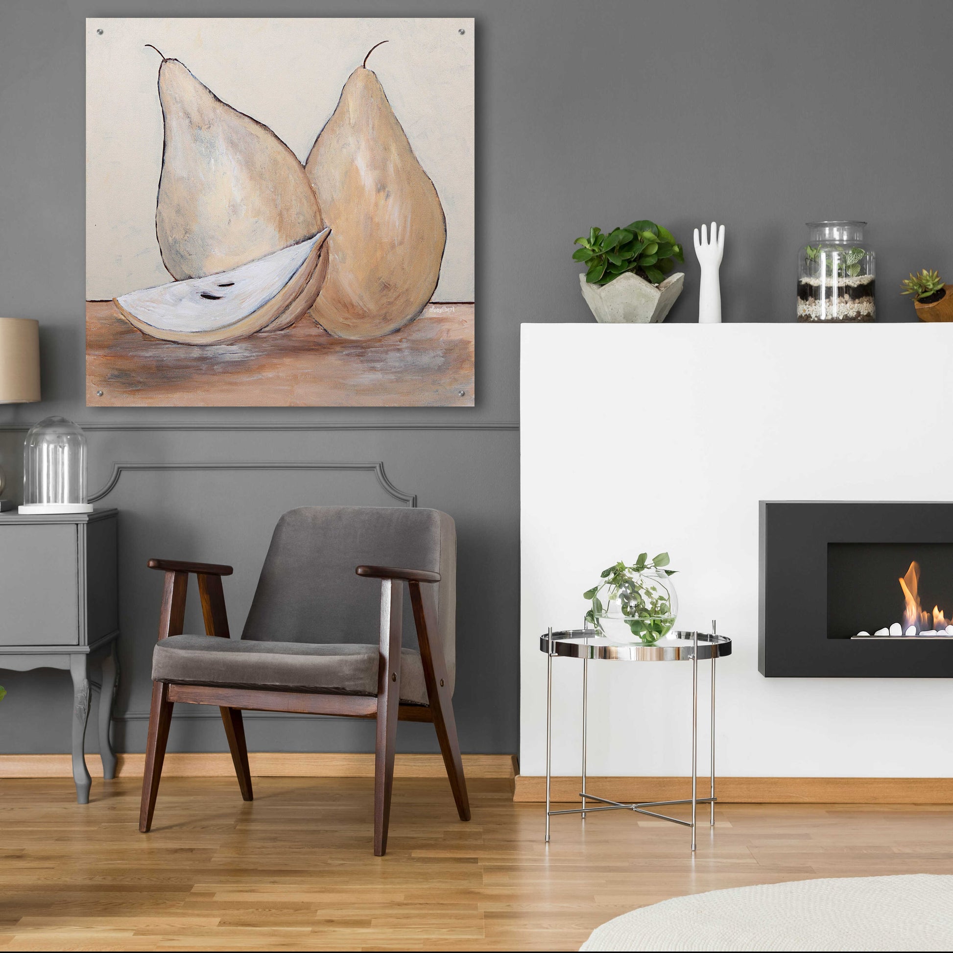 Epic Art 'Pair of Pears' by Roey Ebert, Acrylic Glass Wall Art,36x36