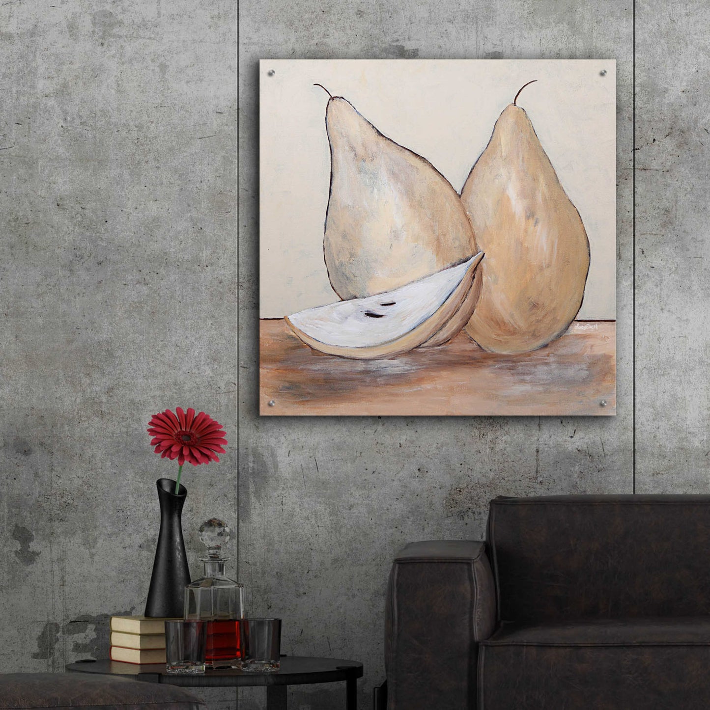 Epic Art 'Pair of Pears' by Roey Ebert, Acrylic Glass Wall Art,36x36