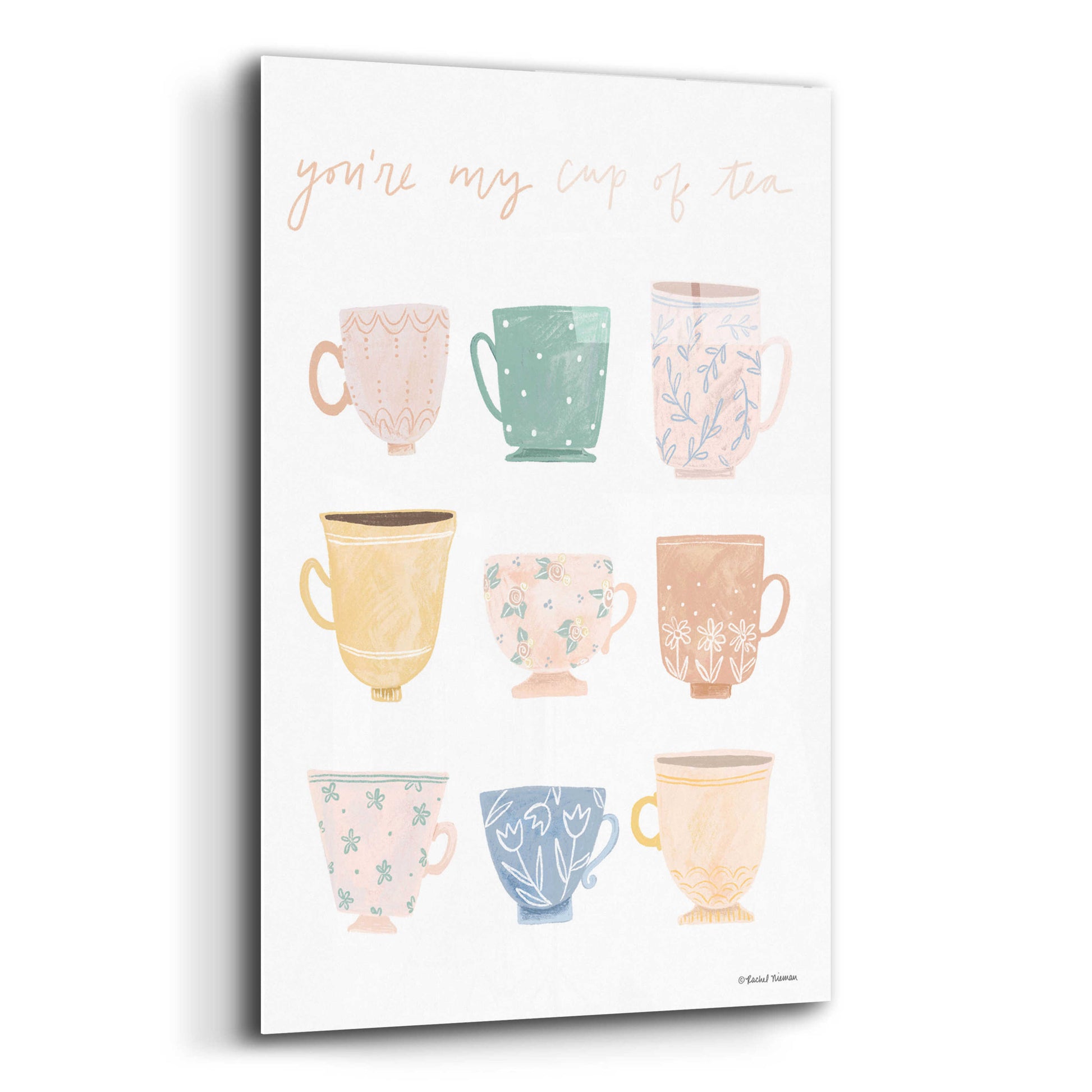 Epic Art 'You're My Cup of Tea' by Rachel Nieman, Acrylic Glass Wall Art,12x16