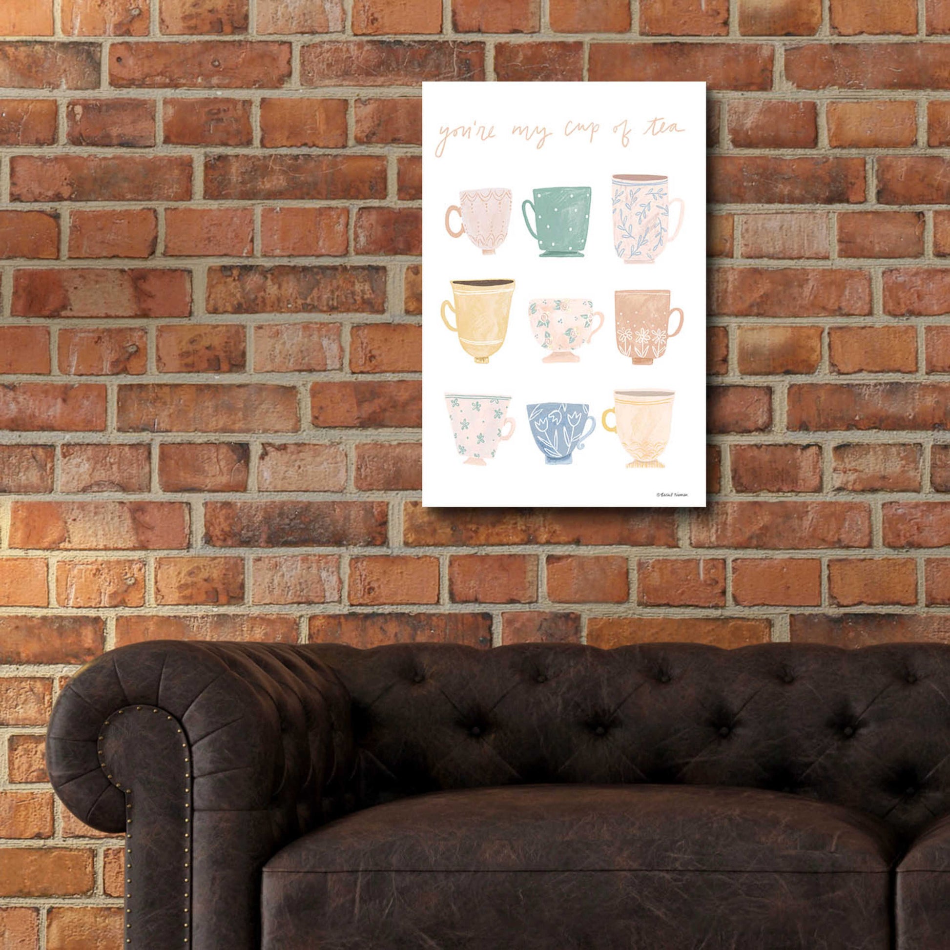 Epic Art 'You're My Cup of Tea' by Rachel Nieman, Acrylic Glass Wall Art,16x24