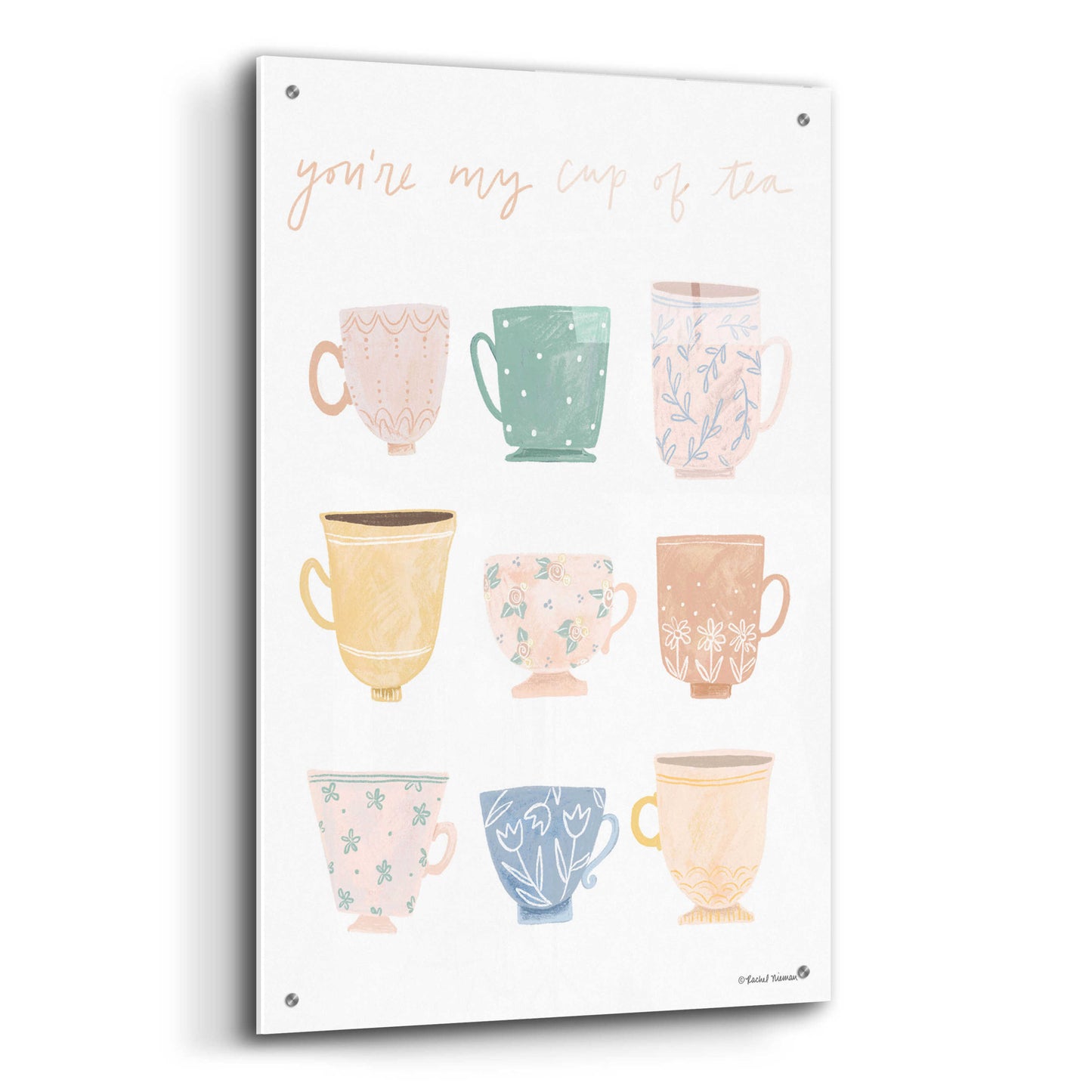 Epic Art 'You're My Cup of Tea' by Rachel Nieman, Acrylic Glass Wall Art,24x36