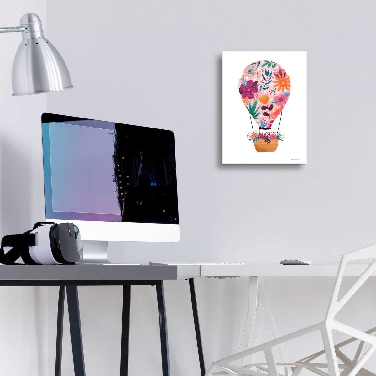 Epic Art 'Floral Ballooning' by Rachel Nieman, Acrylic Glass Wall Art,12x16
