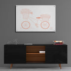 Epic Art 'Pink Flower Bike' by Rachel Nieman, Acrylic Glass Wall Art,36x24