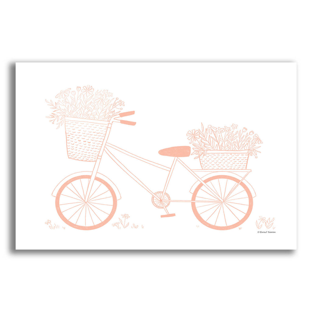 Epic Art 'Pink Flower Bike' by Rachel Nieman, Acrylic Glass Wall Art
