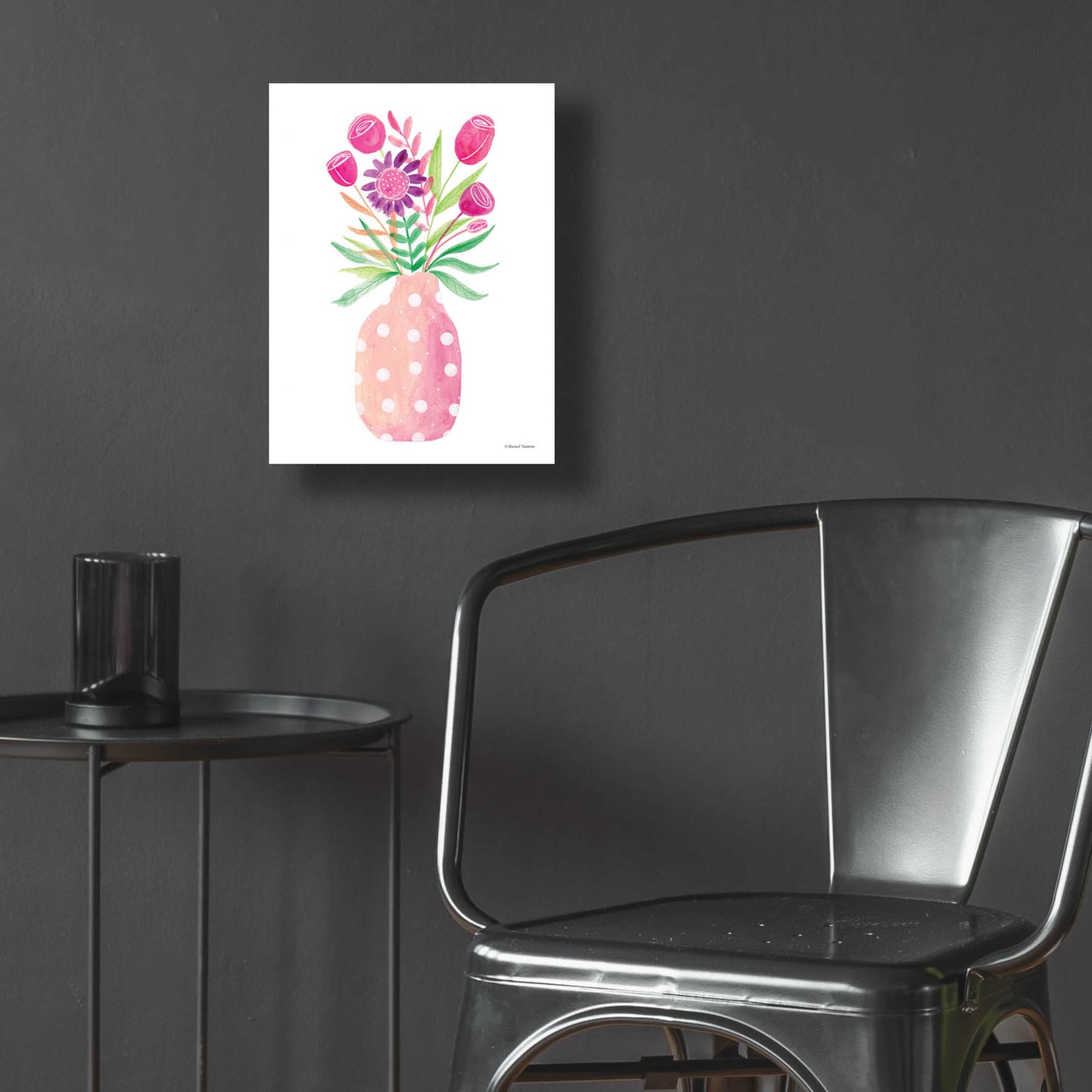 Epic Art 'Pretty in Pink Flower Pot' by Rachel Nieman, Acrylic Glass Wall Art,12x16