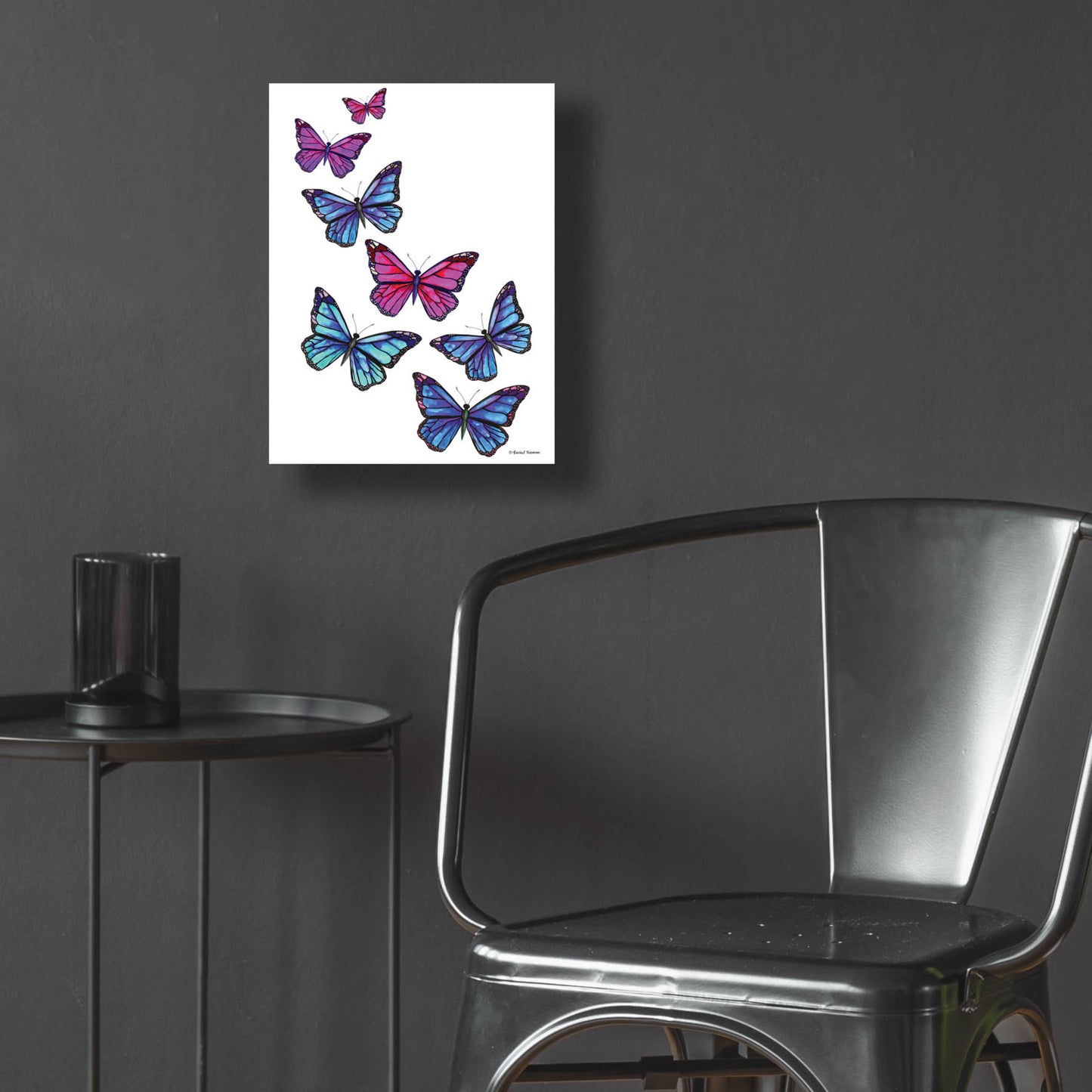 Epic Art 'Vibrant Flying Butterflies' by Rachel Nieman, Acrylic Glass Wall Art,12x16