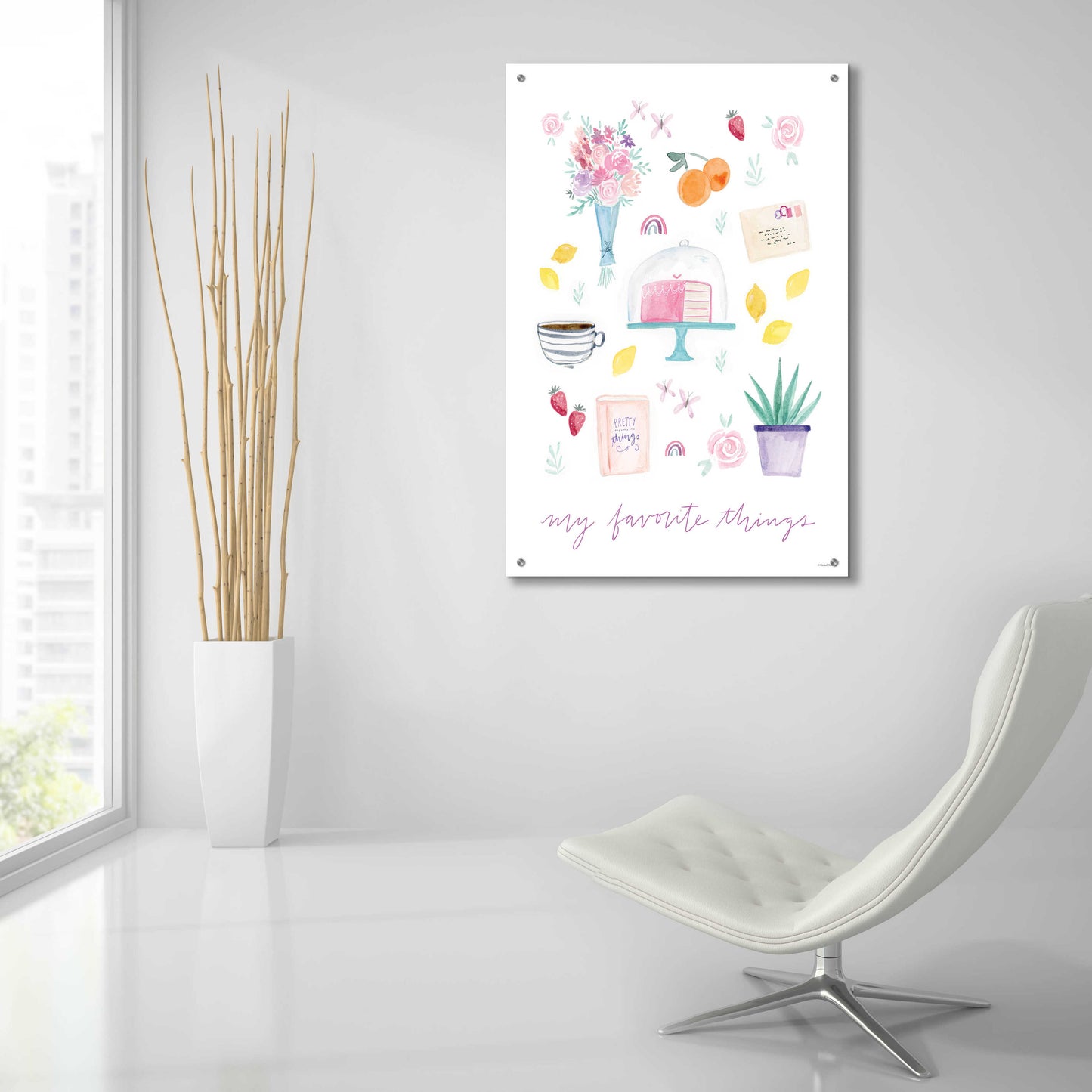 Epic Art 'My Favorite Things' by Rachel Nieman, Acrylic Glass Wall Art,24x36