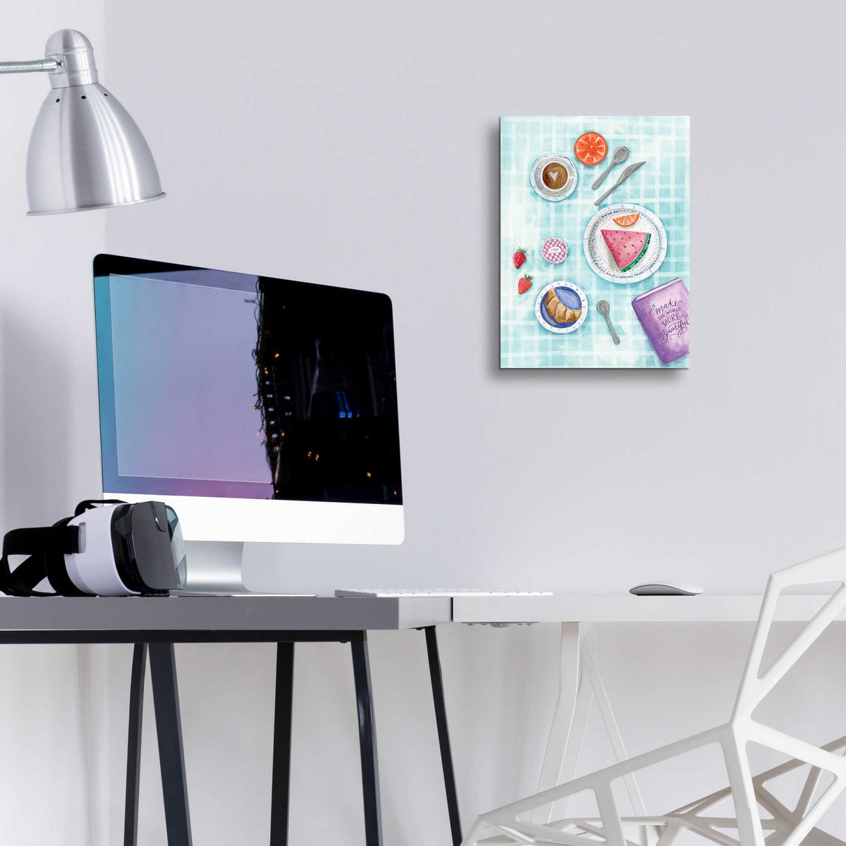 Epic Art 'Morning Picnic' by Rachel Nieman, Acrylic Glass Wall Art,12x16