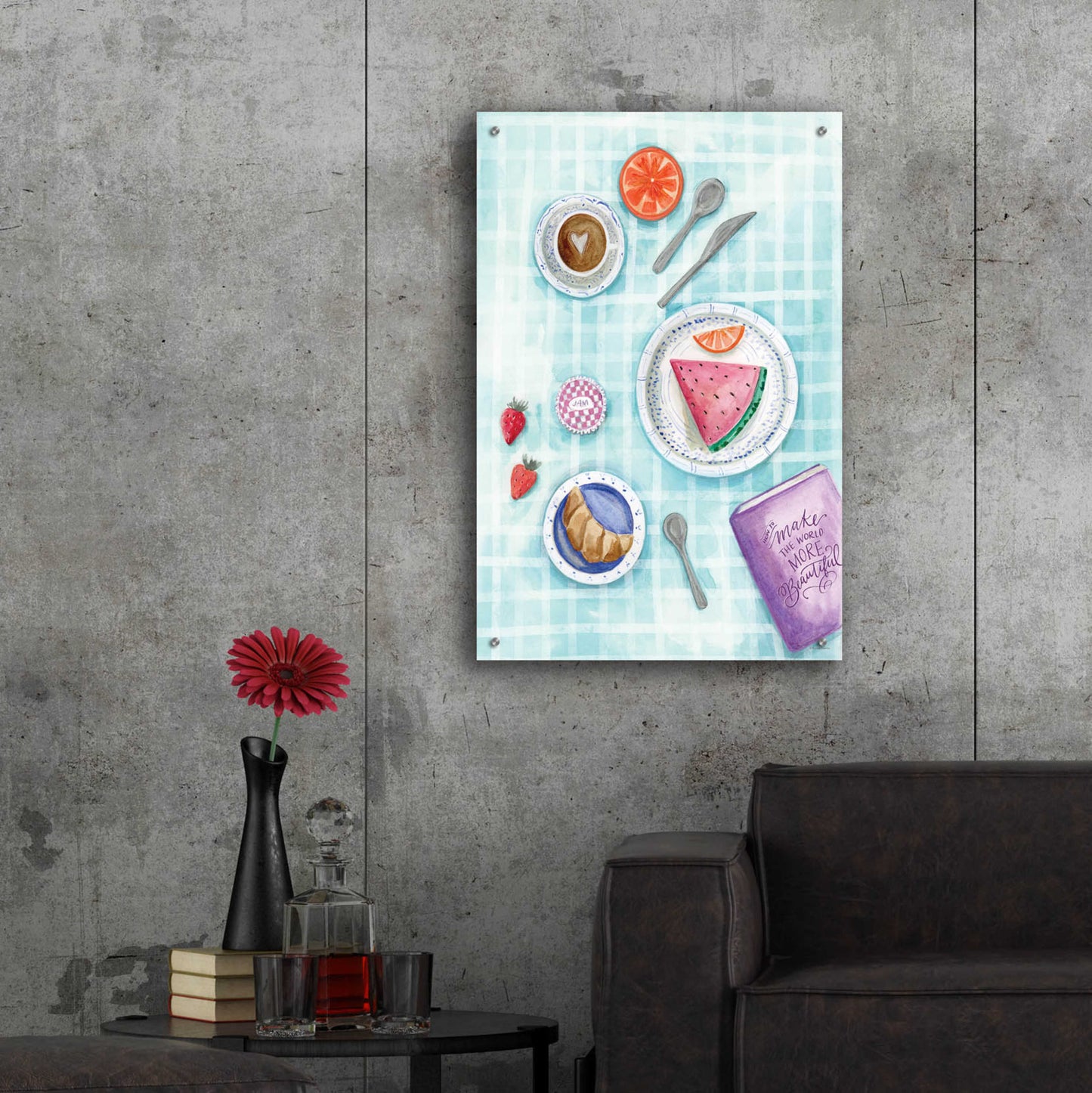 Epic Art 'Morning Picnic' by Rachel Nieman, Acrylic Glass Wall Art,24x36