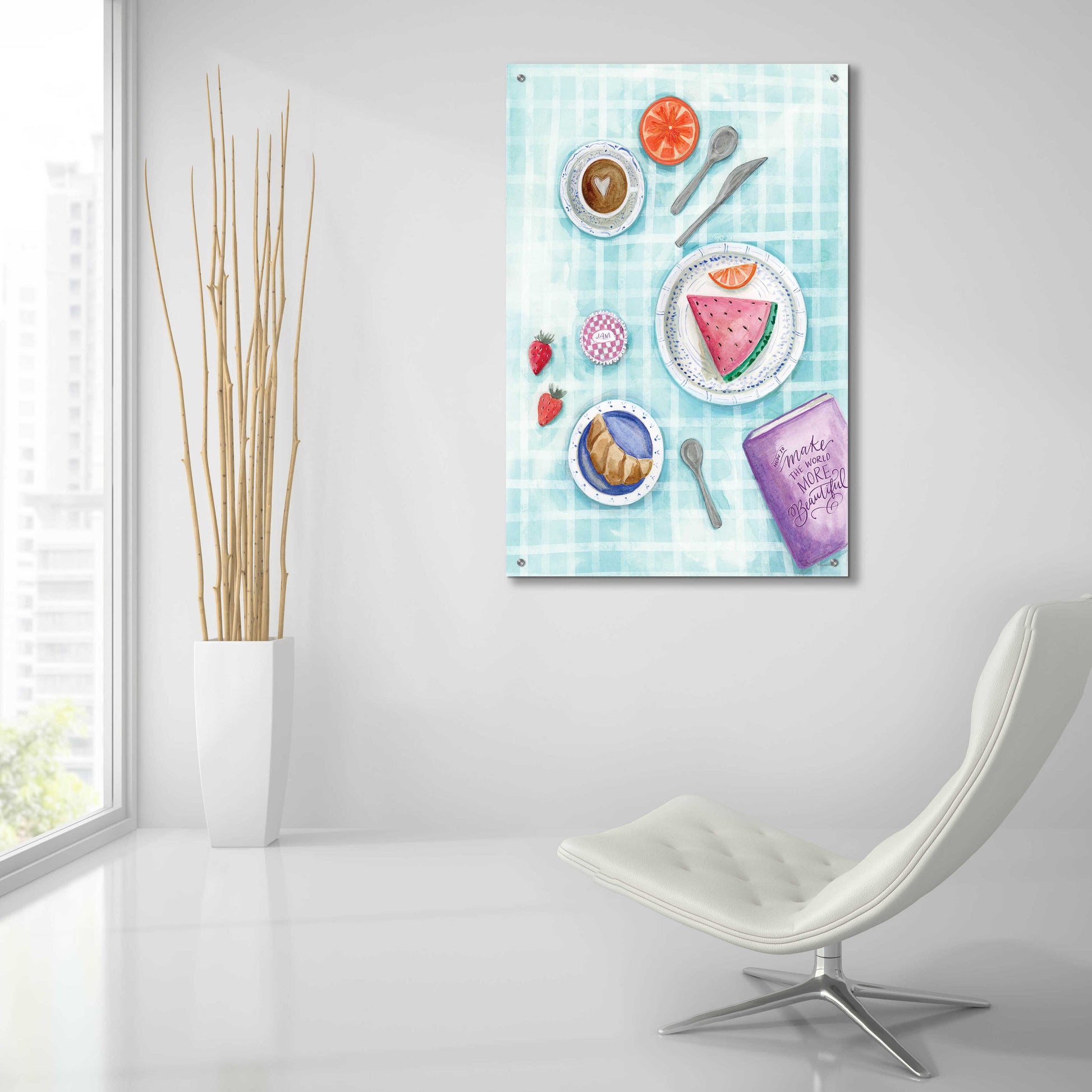 Epic Art 'Morning Picnic' by Rachel Nieman, Acrylic Glass Wall Art,24x36