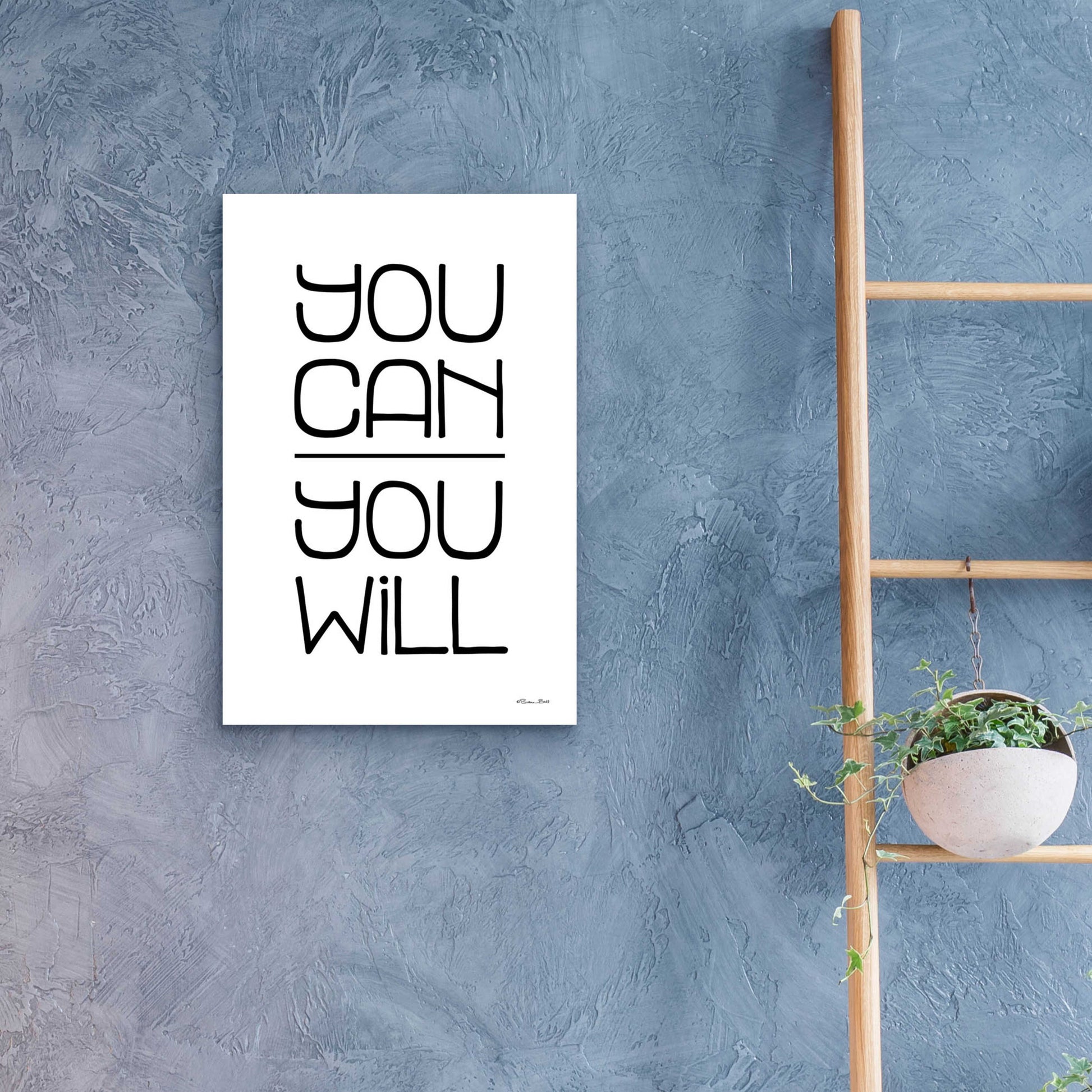 Epic Art 'You Can, You Will' by Susan Ball, Acrylic Glass Wall Art,16x24