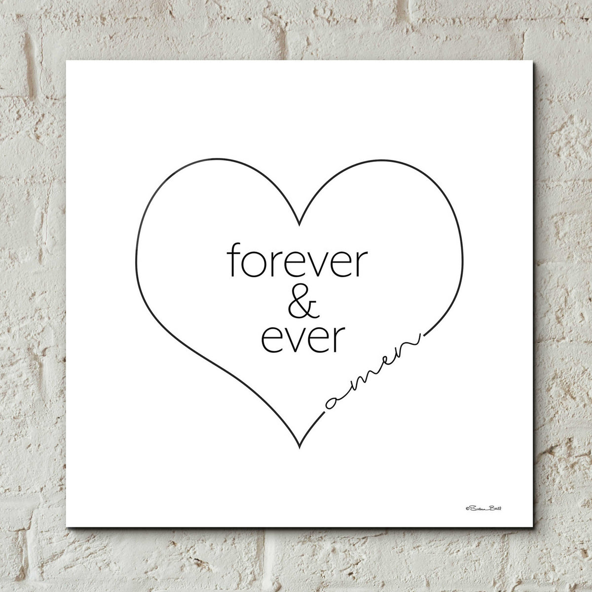 Epic Art 'Forever & Ever Amen' by Susan Ball, Acrylic Glass Wall Art,12x12