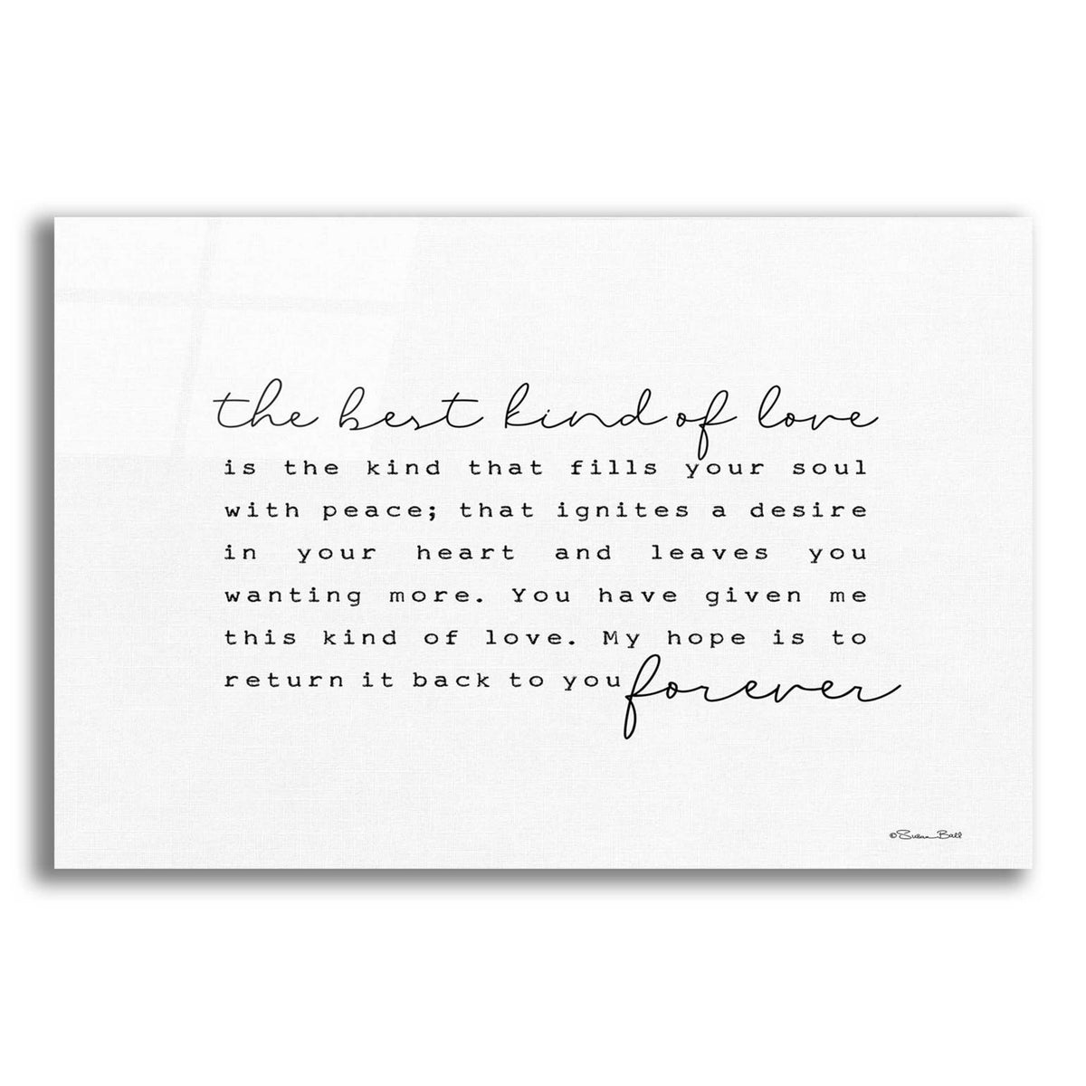 Epic Art 'The Best Kind of Love' by Susan Ball, Acrylic Glass Wall Art