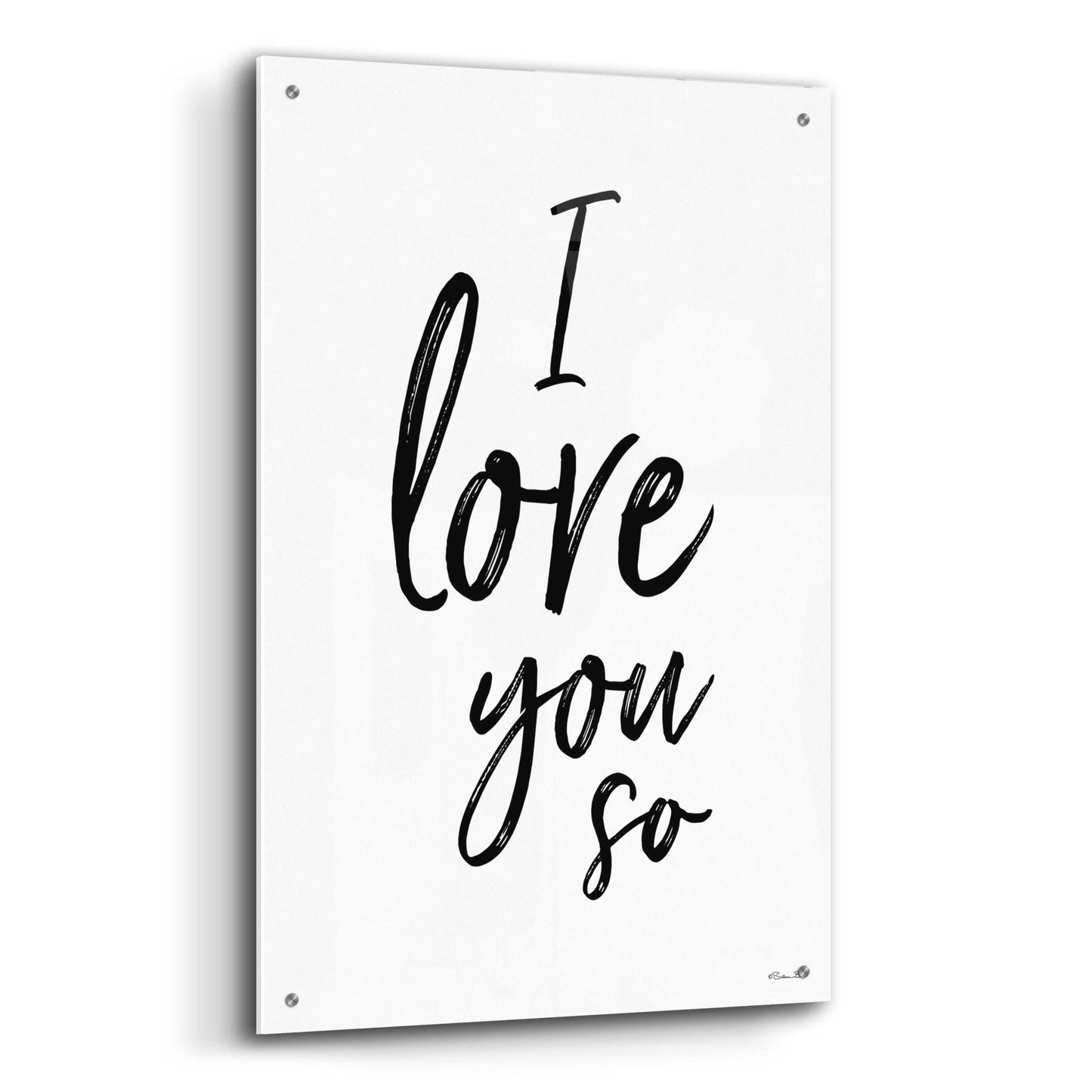 Epic Art 'I Love You So' by Susan Ball, Acrylic Glass Wall Art,24x36